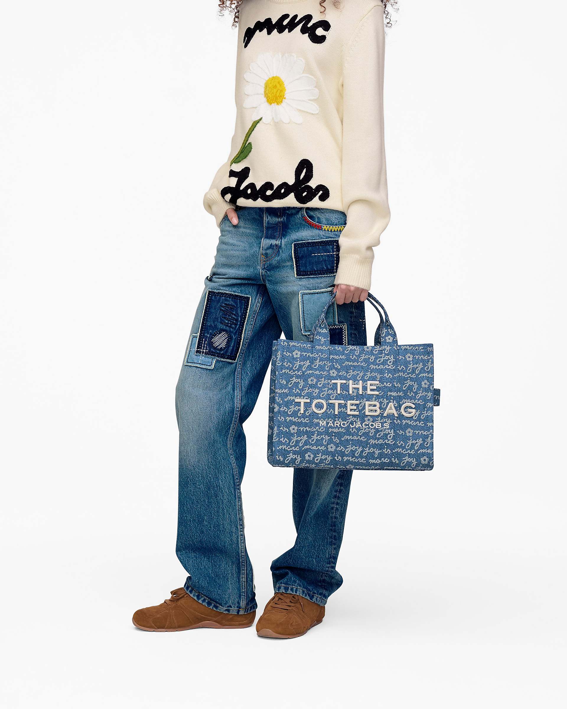 The Joy Denim Medium Tote Bag - Indigo Multi | Marc Jacobs US