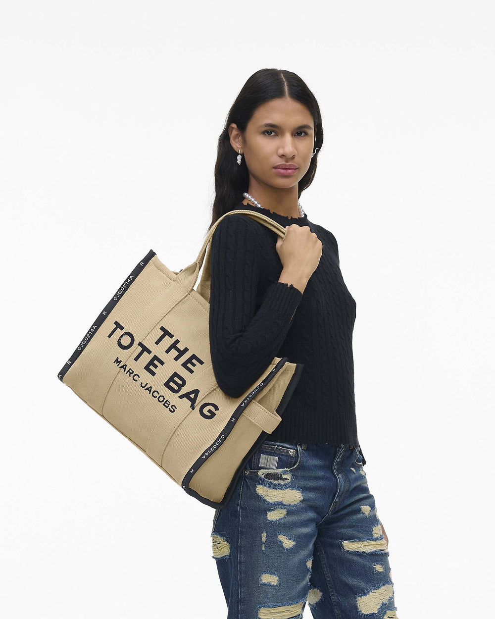 The Jacquard Large Tote Bag - Warm Sand | Marc Jacobs online