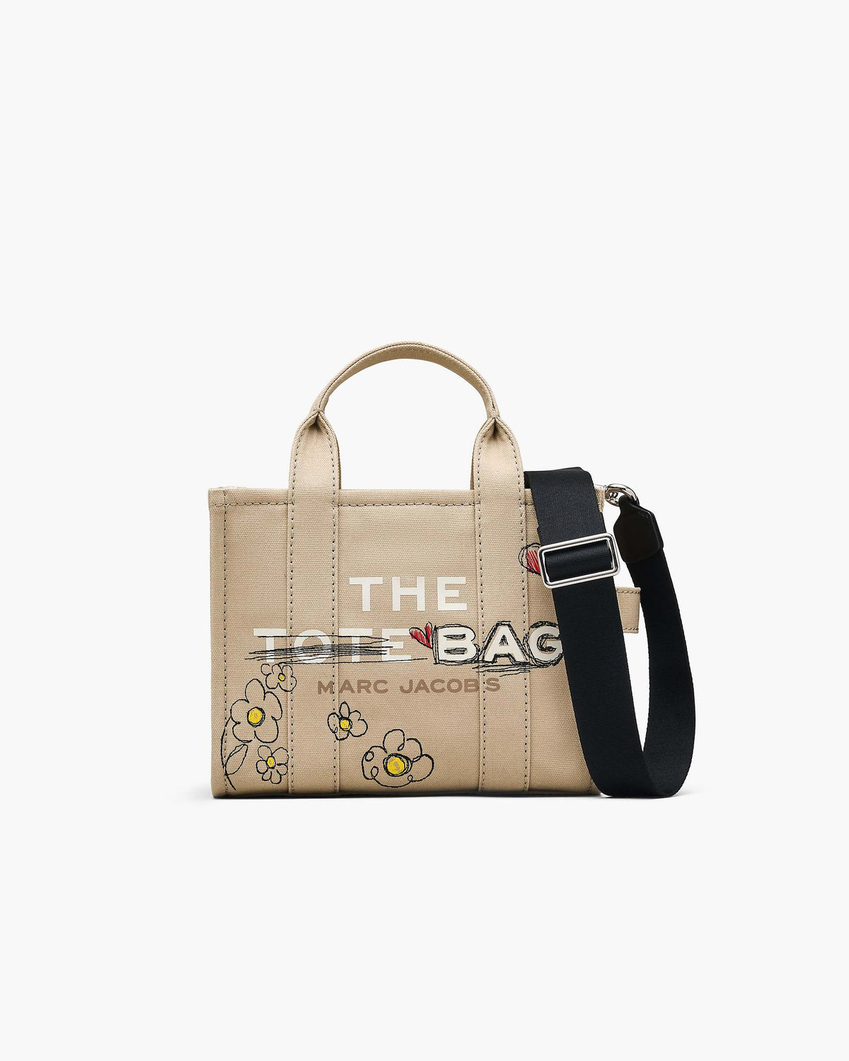 The Daisy Doodle Canvas Small Tote Bag - Beige Multi | Marc Jacobs for sale