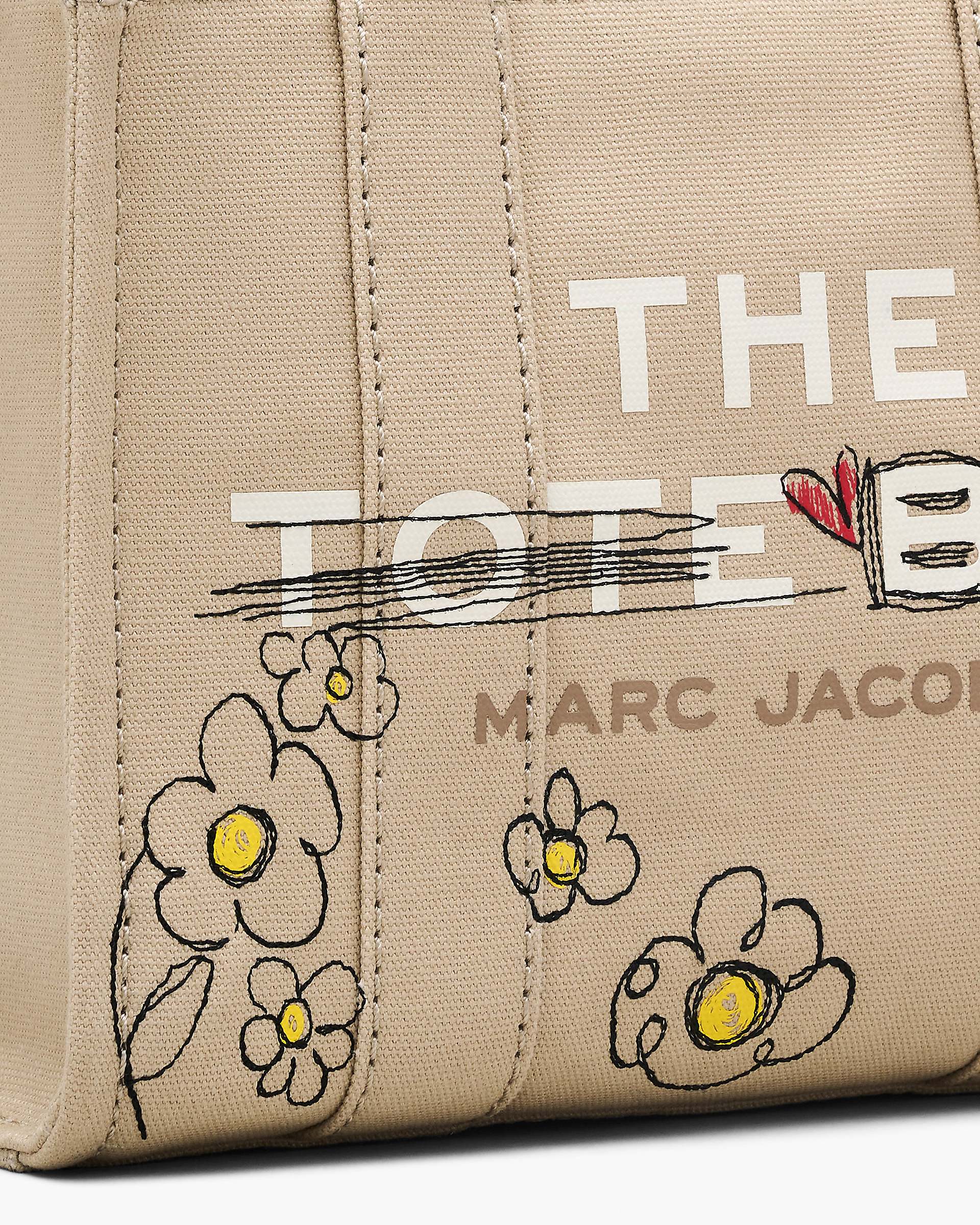 The Daisy Doodle Canvas Small Tote Bag - Beige Multi | Marc Jacobs for sale