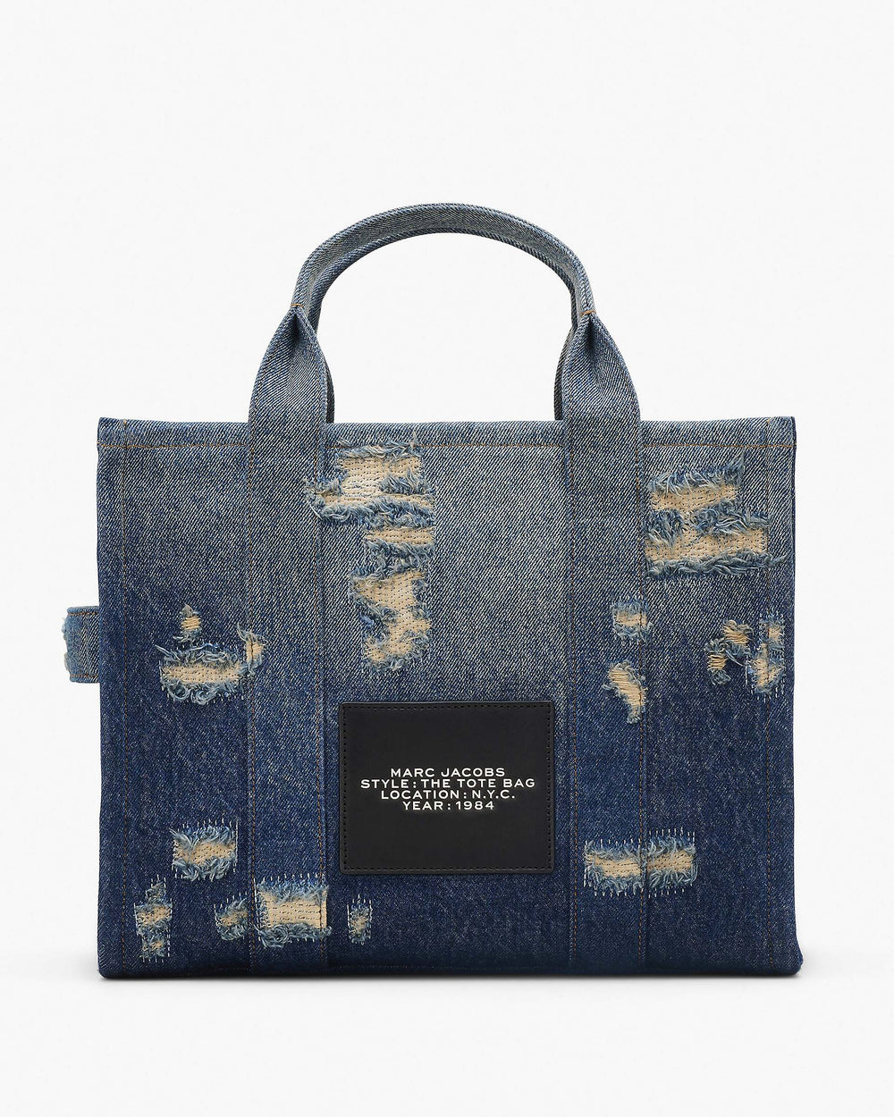 The Rip and Repair Denim Medium Tote Bag - Punk Indigo | Marc Jacobs US