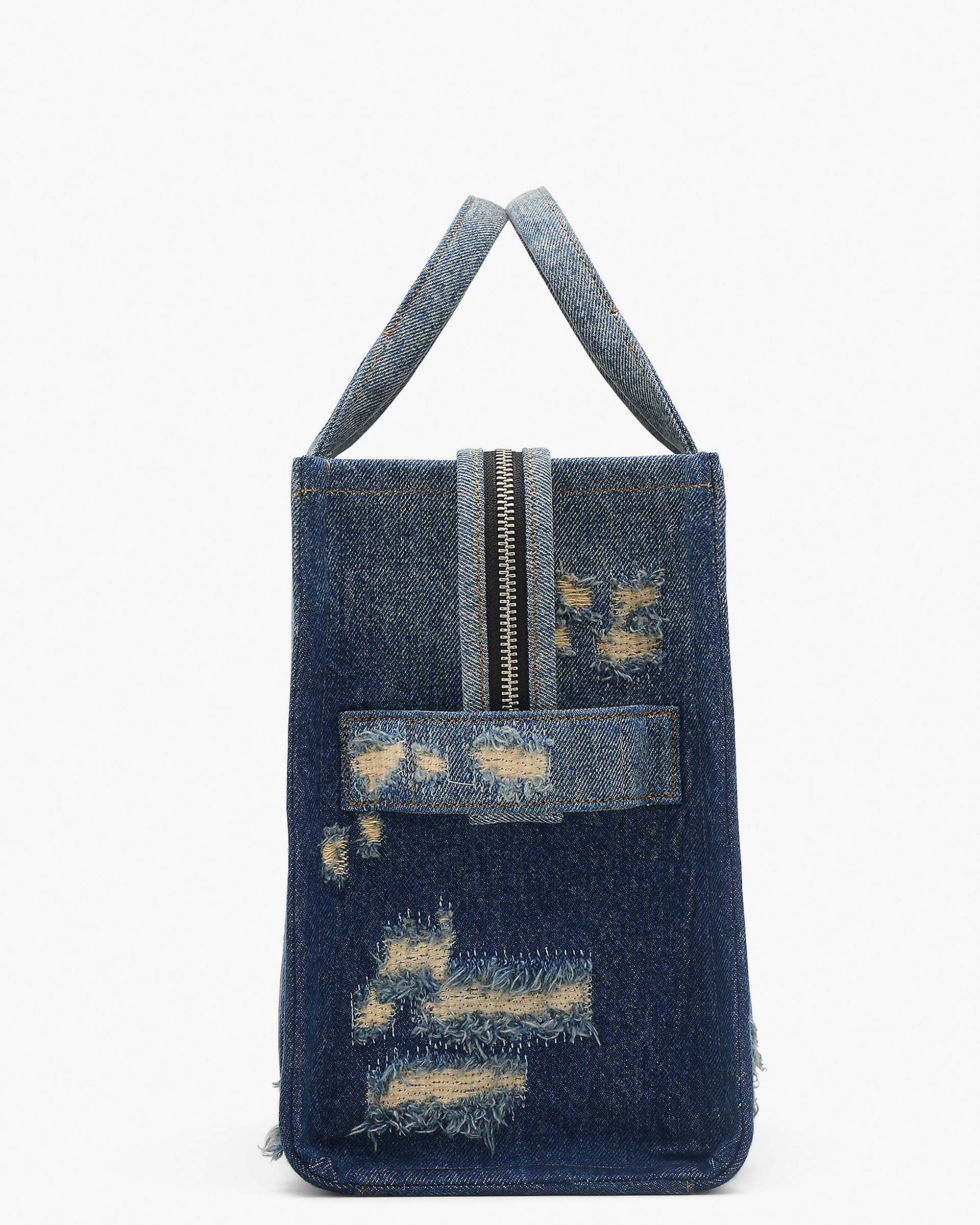The Rip and Repair Denim Medium Tote Bag - Punk Indigo | Marc Jacobs US