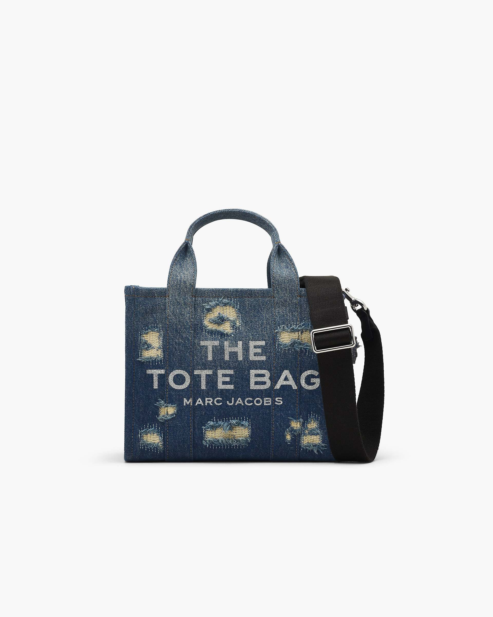 The Rip And Repair Denim Small Tote Bag - Punk Indigo | Marc Jacobs online