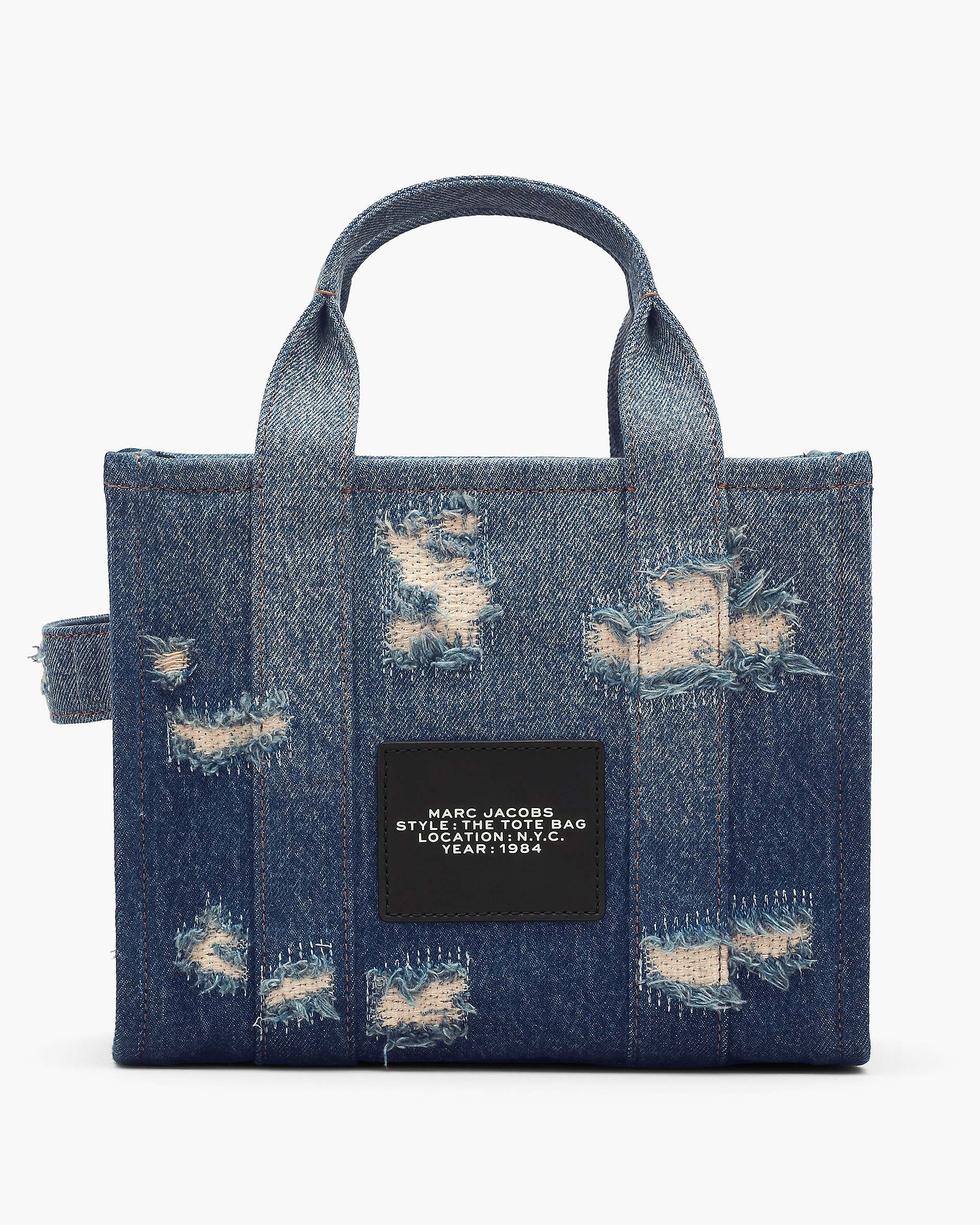The Rip And Repair Denim Small Tote Bag - Punk Indigo | Marc Jacobs online