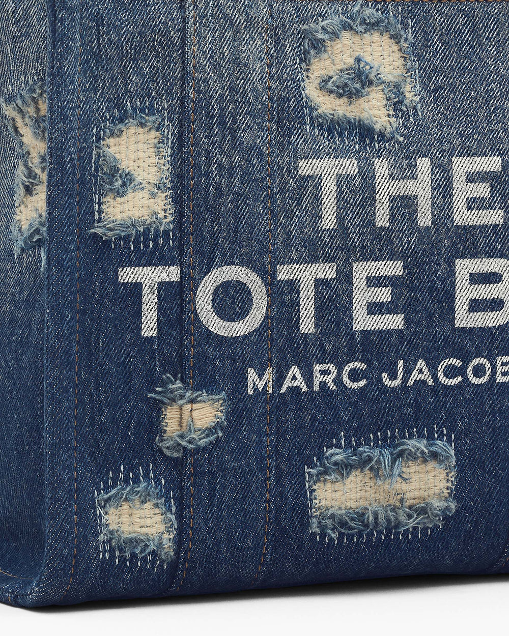 The Rip And Repair Denim Small Tote Bag - Punk Indigo | Marc Jacobs online