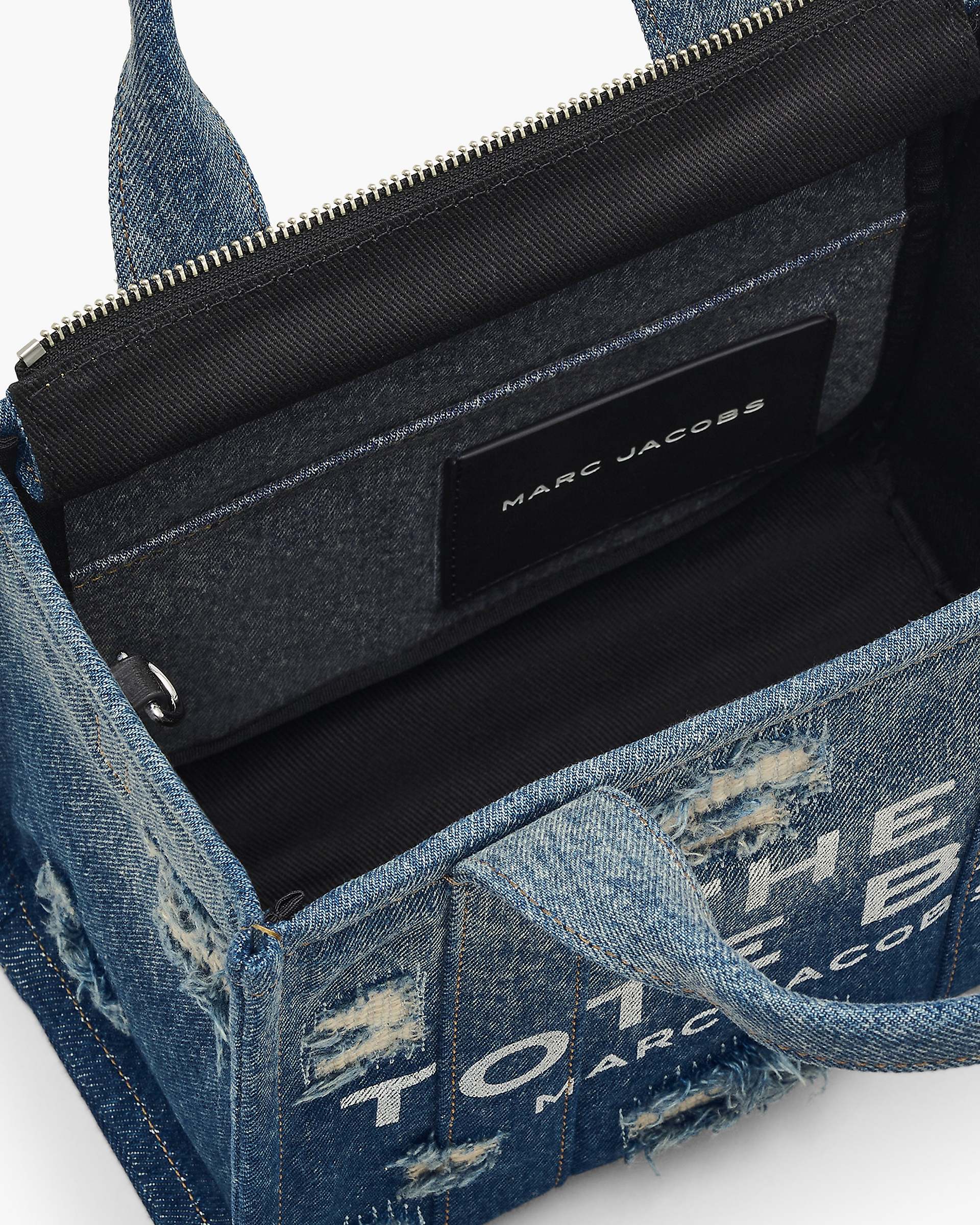 The Rip And Repair Denim Small Tote Bag - Punk Indigo | Marc Jacobs online