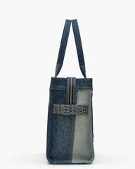 The Deconstructed Denim Large Tote Bag - Indigo Multi | Marc Jacobs discount