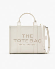 The Leather Medium Tote Bag - Cotton/Silver | Marc Jacobs on sale