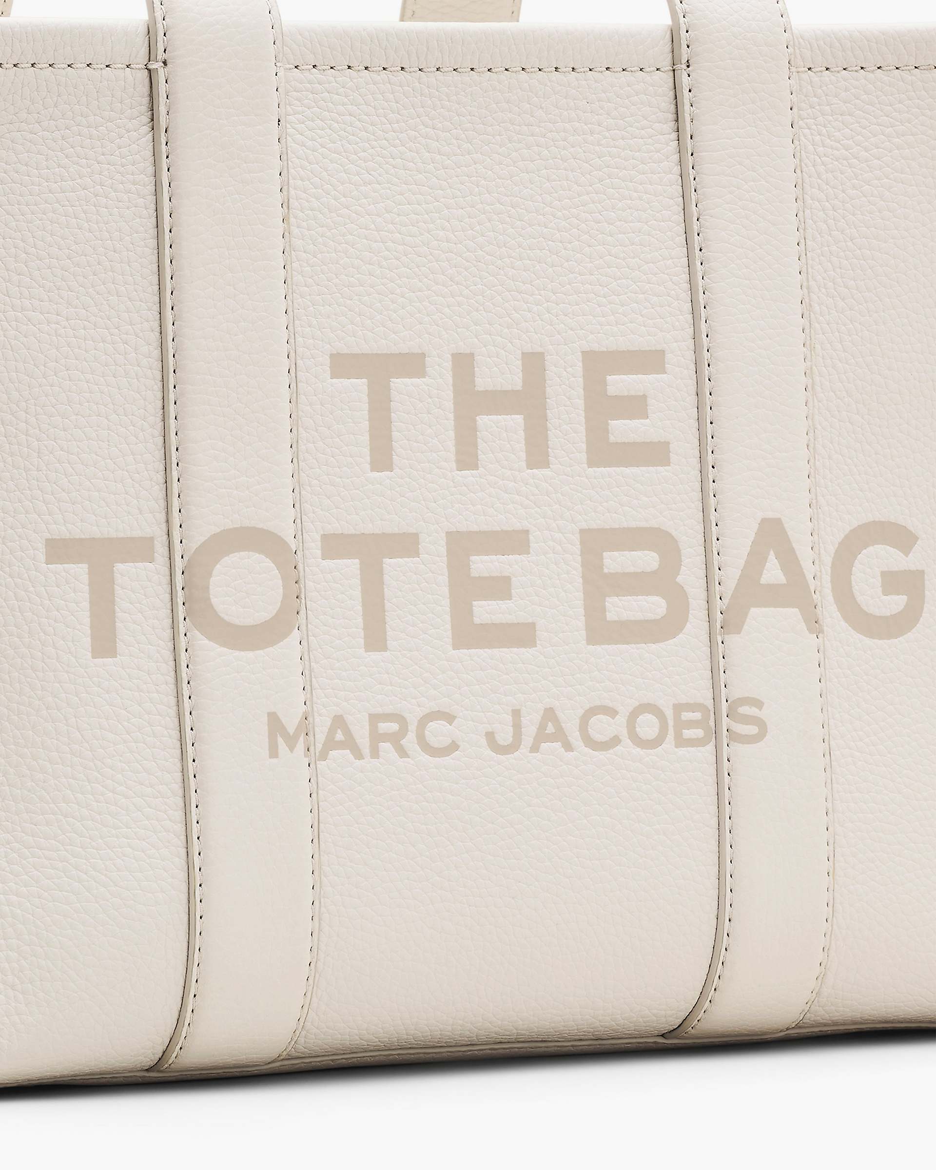 The Leather Medium Tote Bag - Cotton/Silver | Marc Jacobs on sale