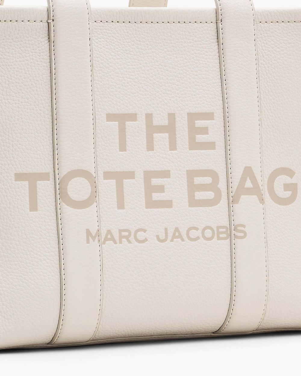 The Leather Medium Tote Bag - Cotton/Silver | Marc Jacobs on sale
