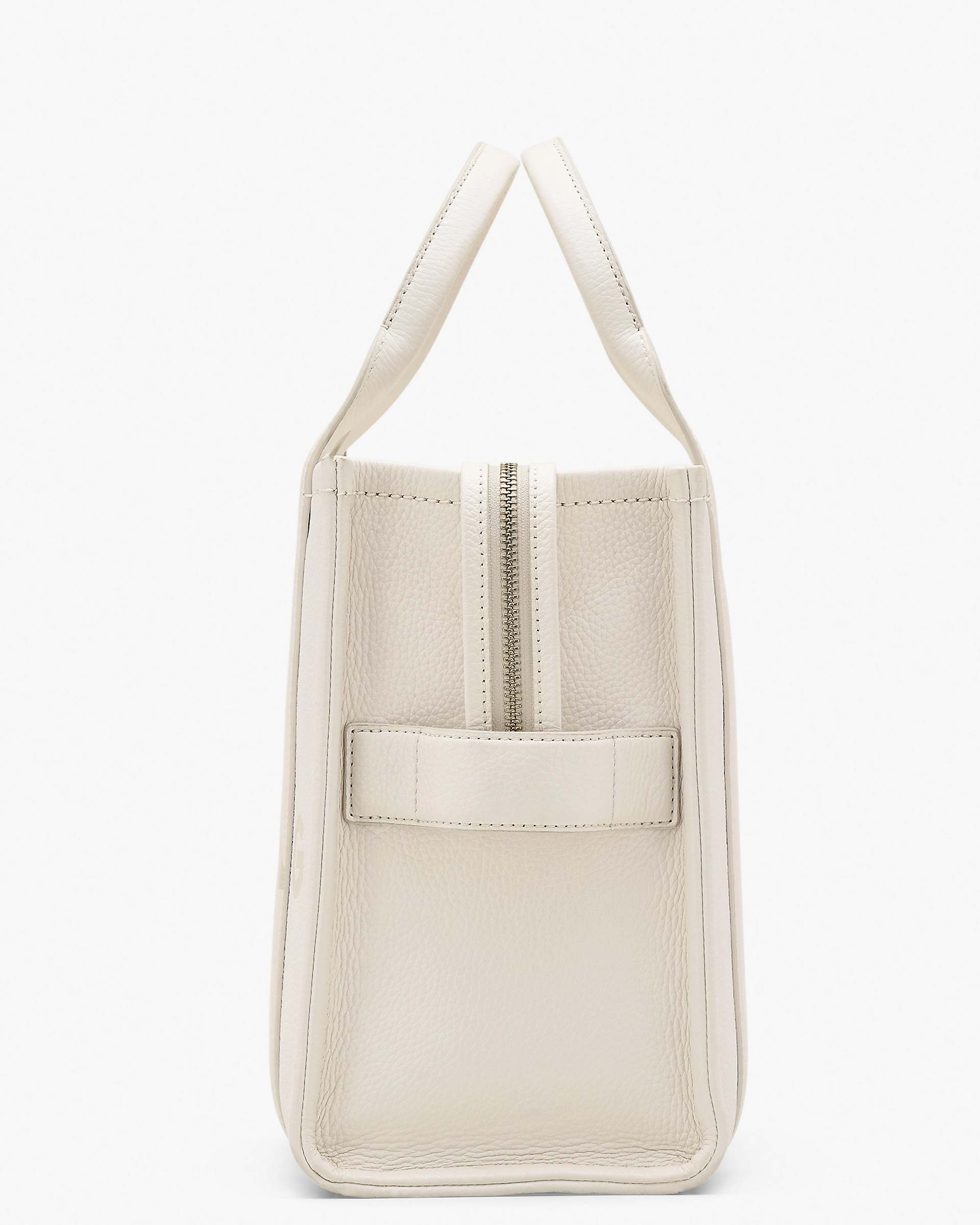 The Leather Medium Tote Bag - Cotton/Silver | Marc Jacobs on sale