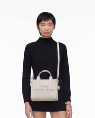 The Leather Small Tote Bag - Cotton/Silver | Marc Jacobs US