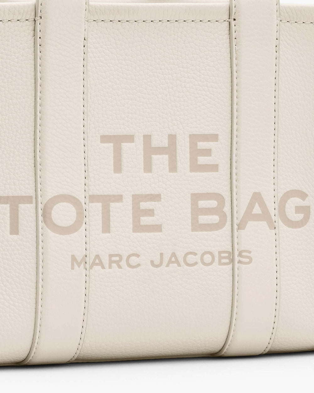 The Leather Small Tote Bag - Cotton/Silver | Marc Jacobs US