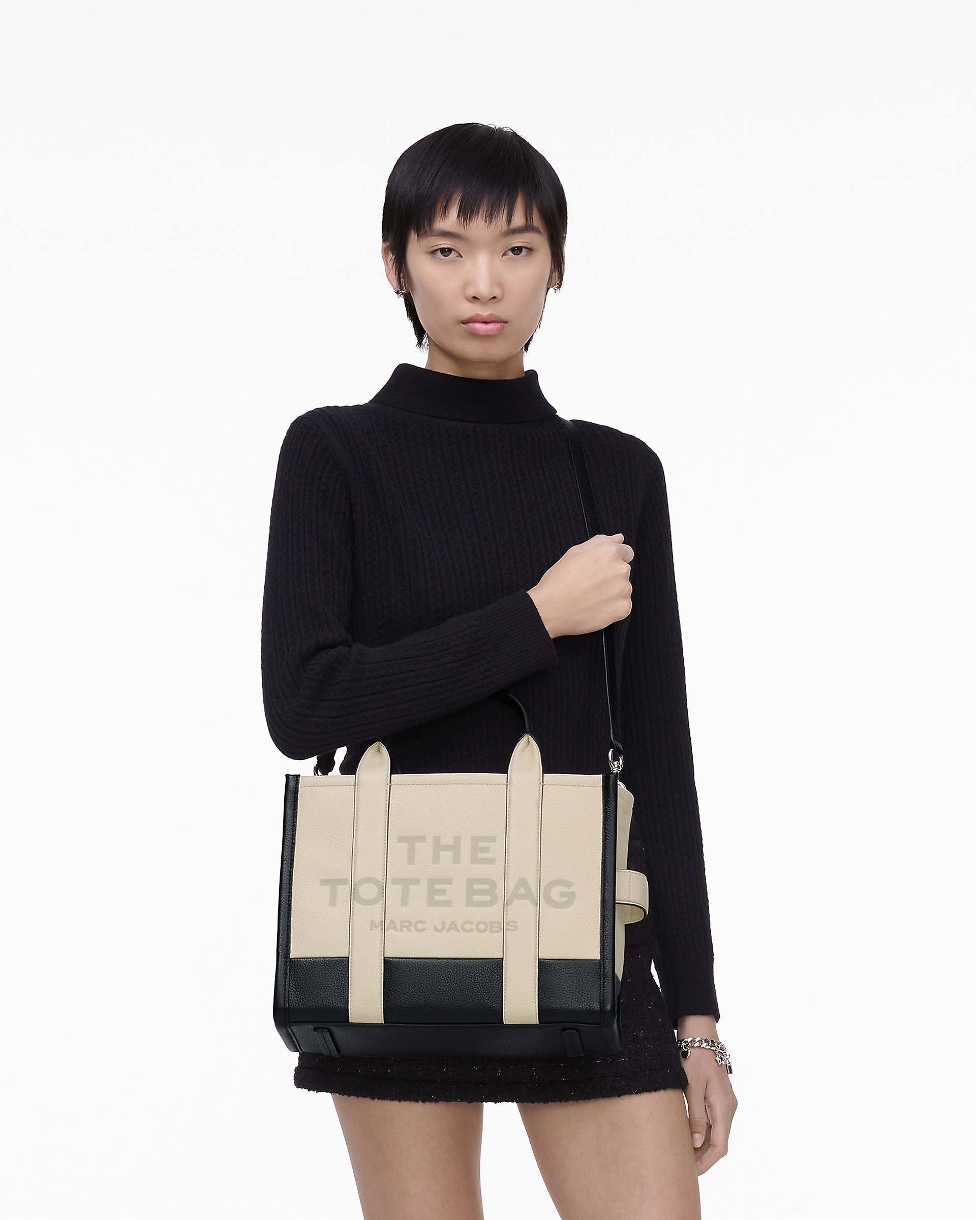 The Colorblock Medium Tote Bag - Ivory Multi | Marc Jacobs online