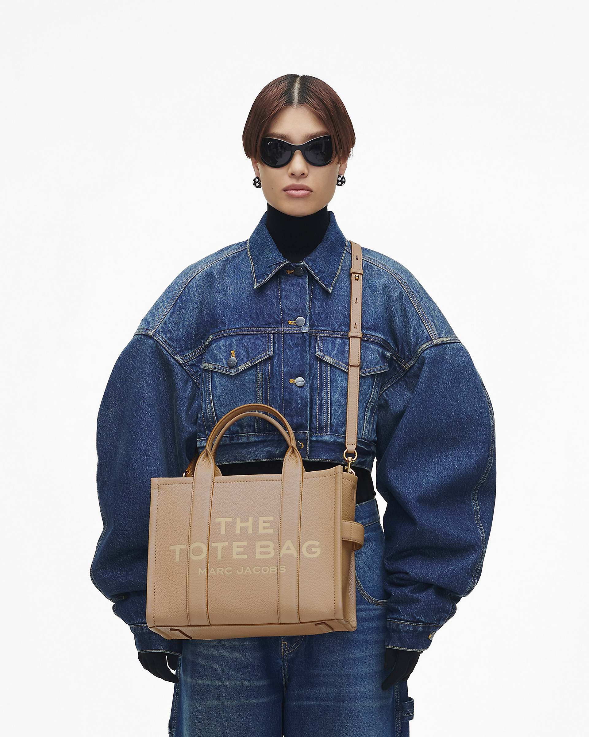 The Leather Medium Tote Bag - Camel | Marc Jacobs US