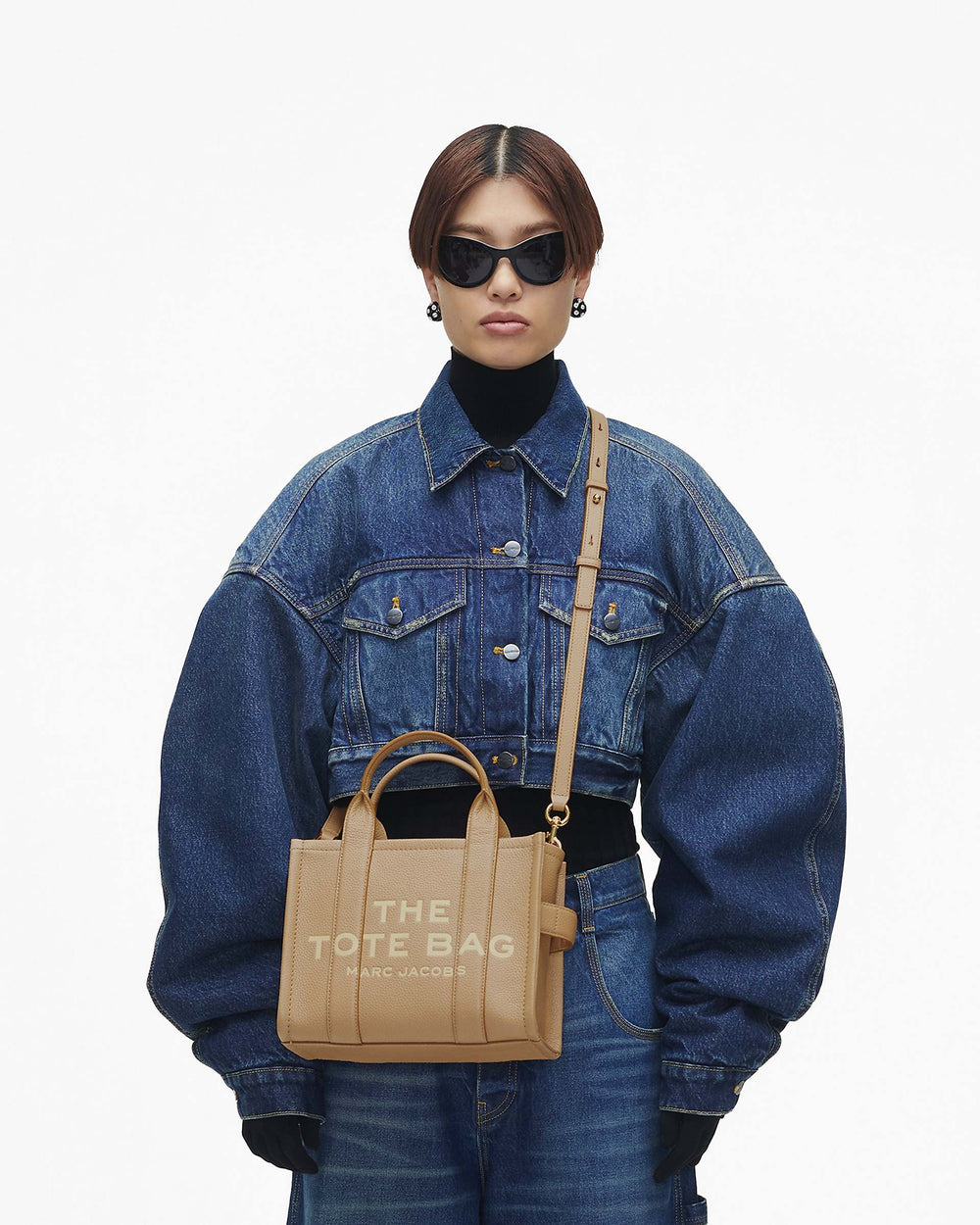 The Leather Small Tote Bag - Camel | Marc Jacobs online