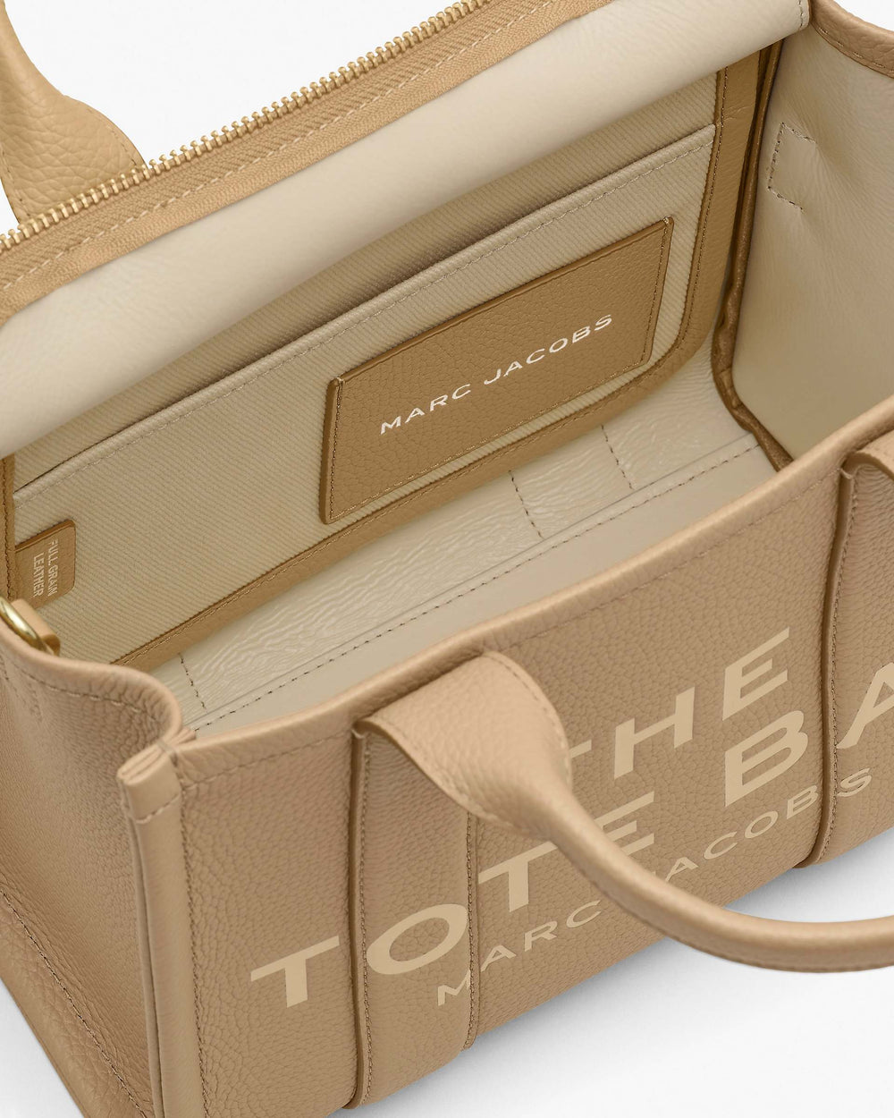 The Leather Small Tote Bag - Camel | Marc Jacobs online