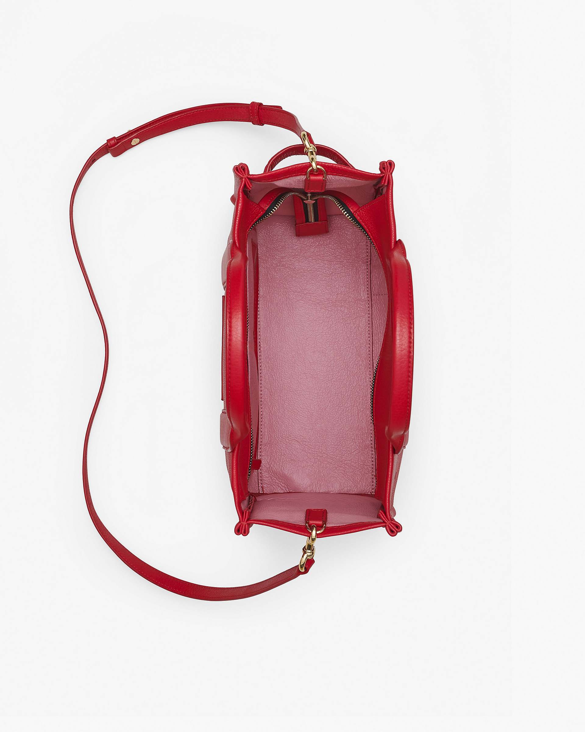 The Leather Medium Tote Bag - True Red | Marc Jacobs discount