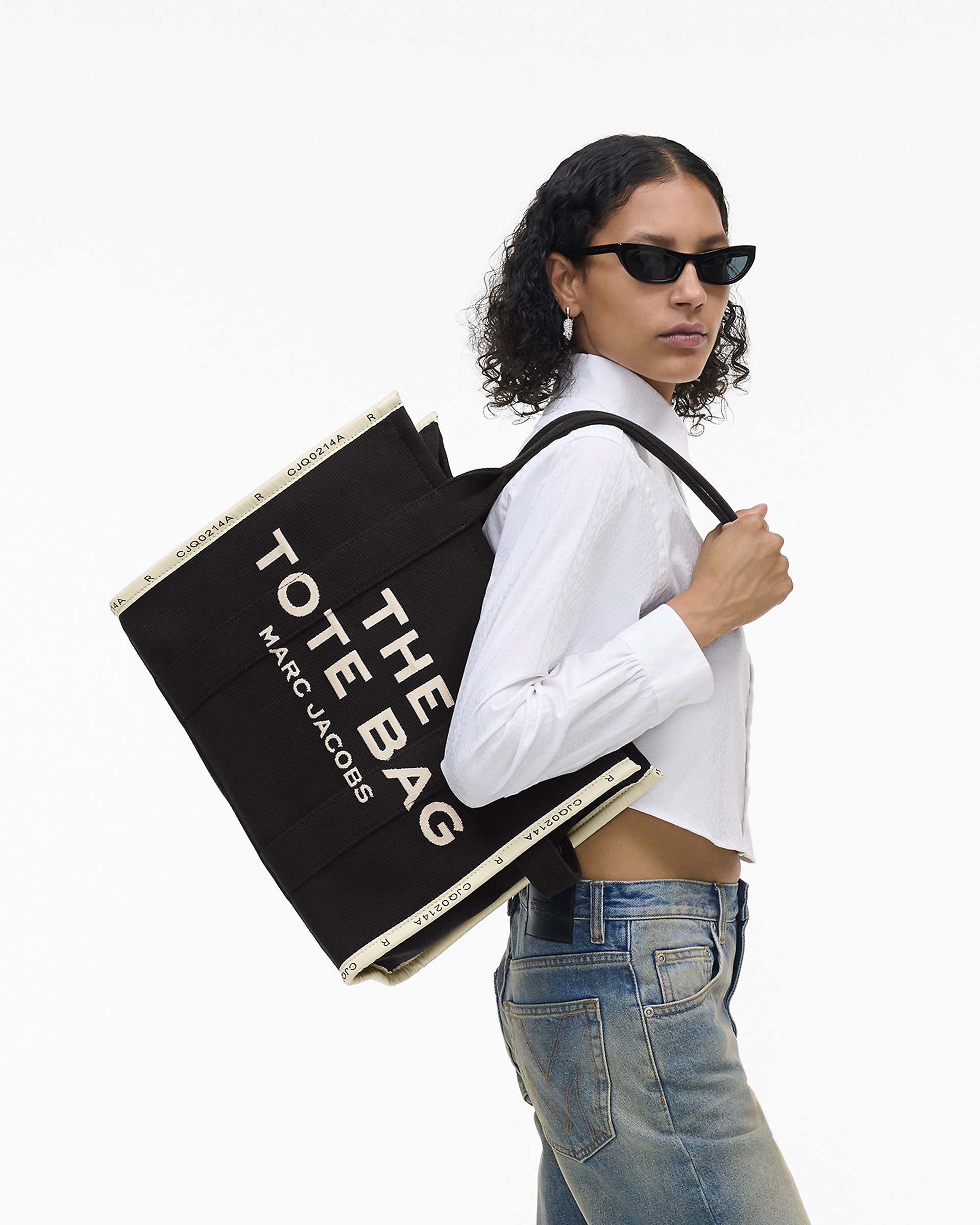 The Jacquard Large Tote Bag - Black | Marc Jacobs on sale