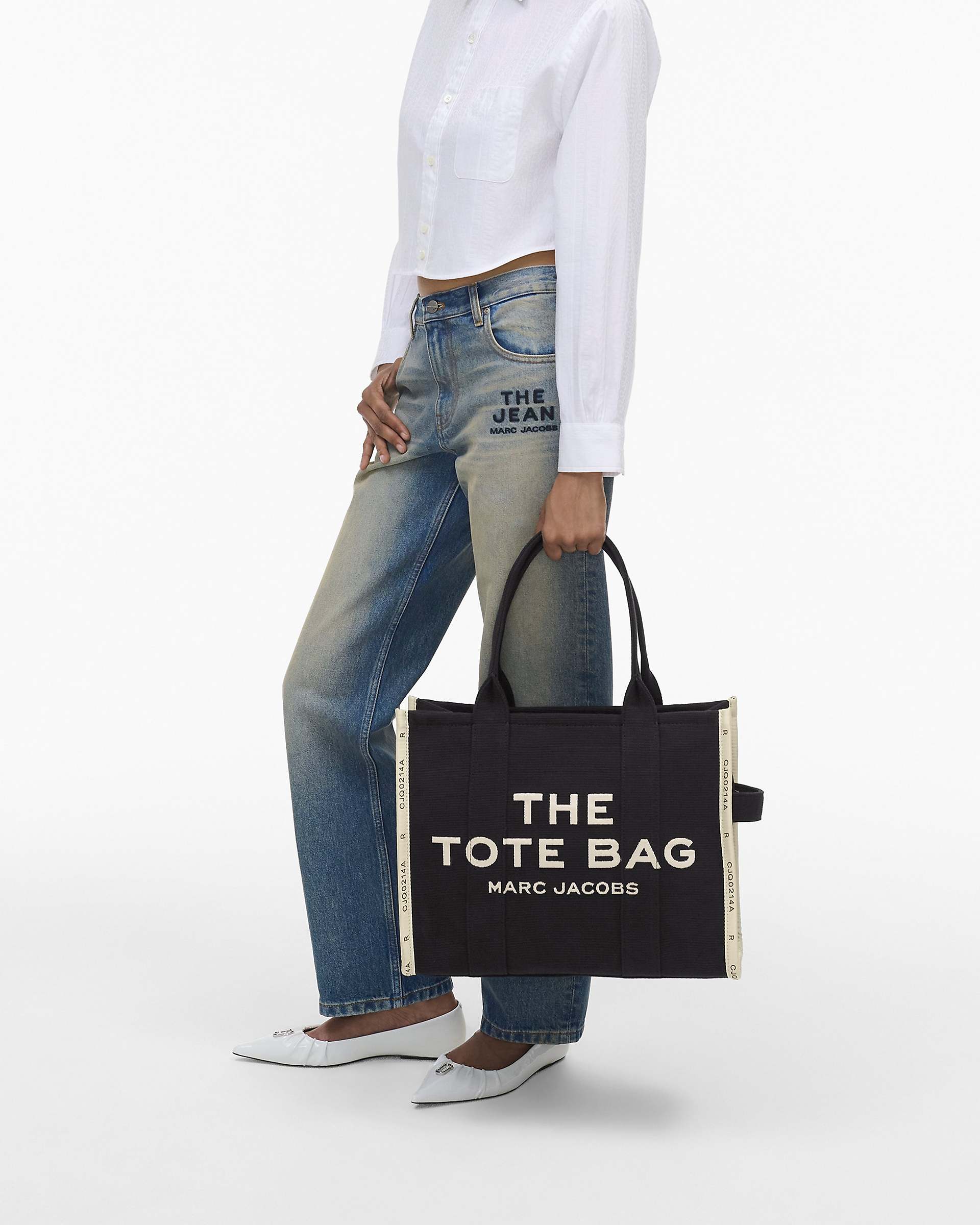 The Jacquard Large Tote Bag - Black | Marc Jacobs on sale