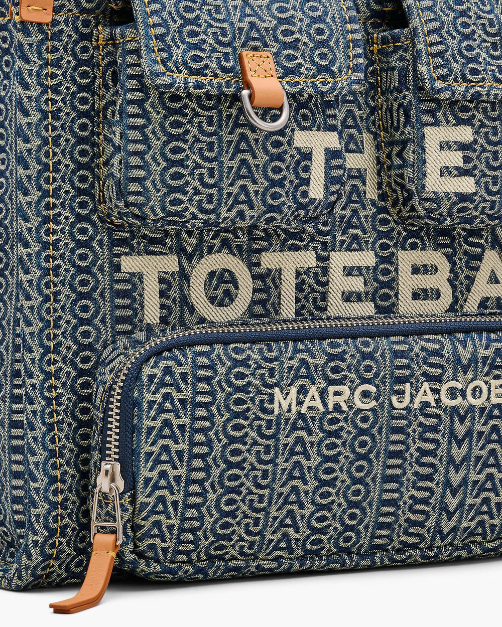 The Cargo Monogram Denim Medium Tote Bag - Sun Faded Denim | Marc Jacobs for sale