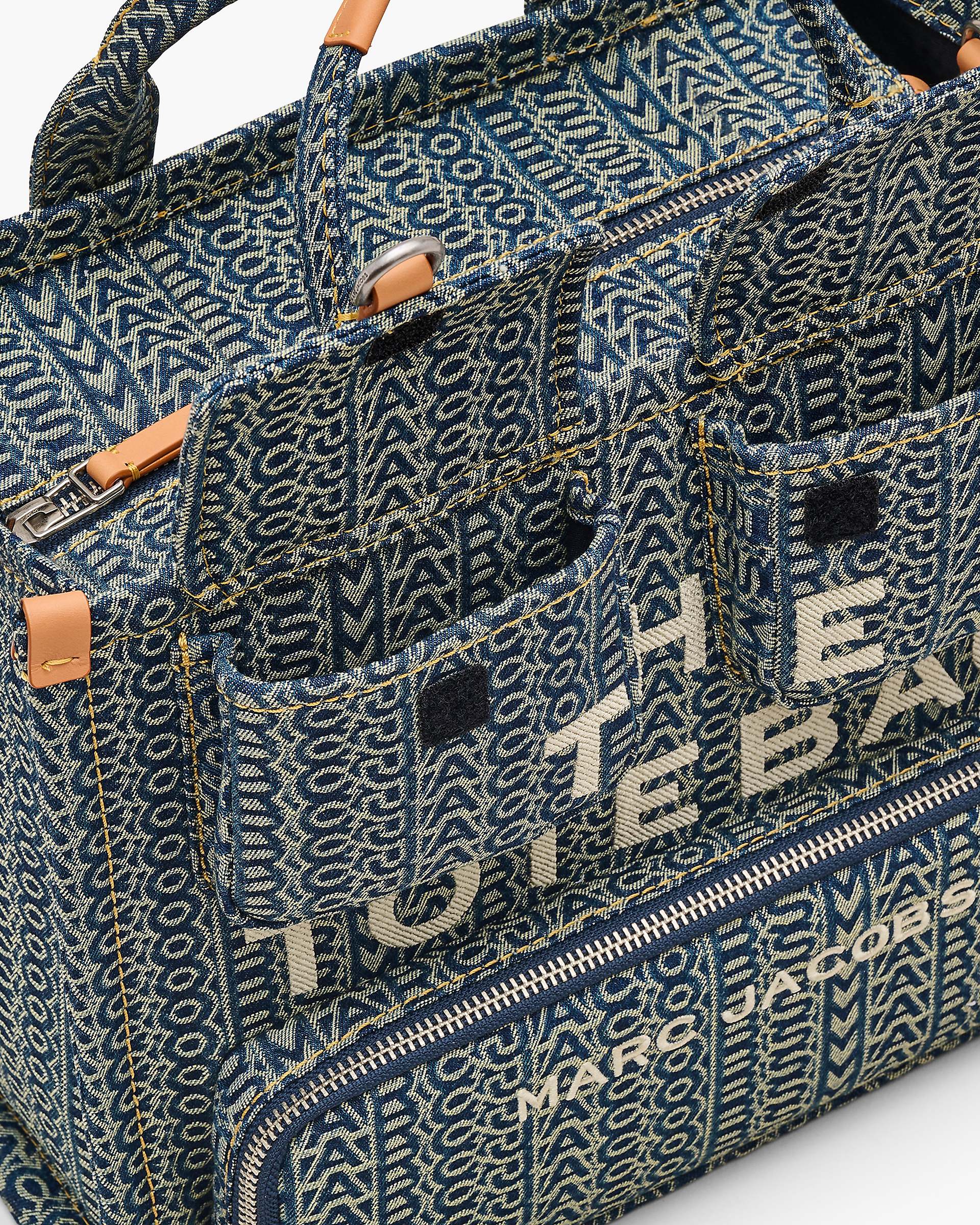 The Cargo Monogram Denim Medium Tote Bag - Sun Faded Denim | Marc Jacobs for sale
