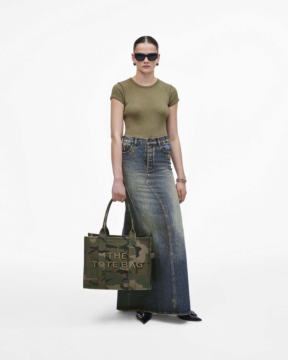 The Camo Jacquard Large Tote Bag - Camo Multi | Marc Jacobs online
