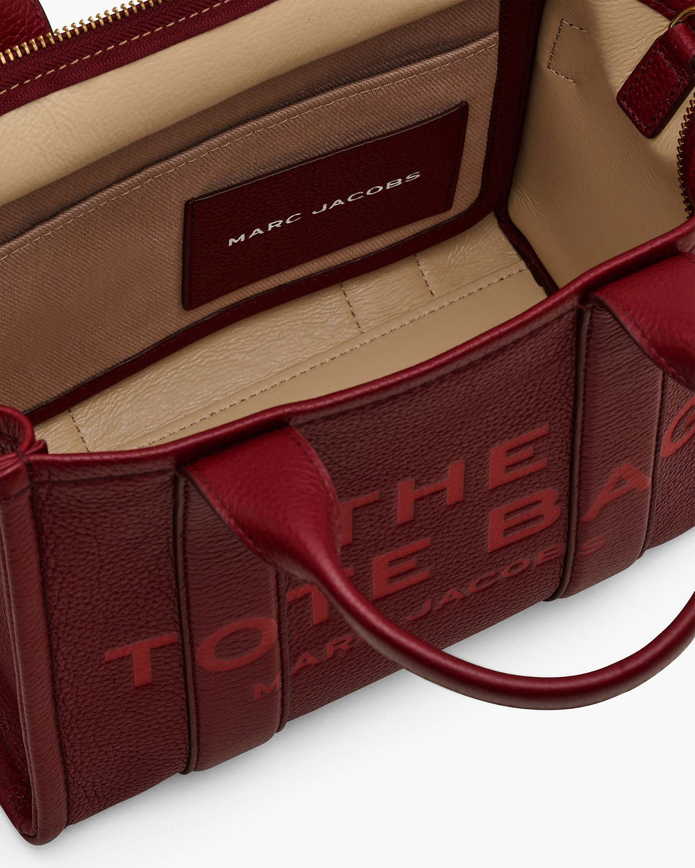 The Leather Small Tote Bag - Cherry | Marc Jacobs US