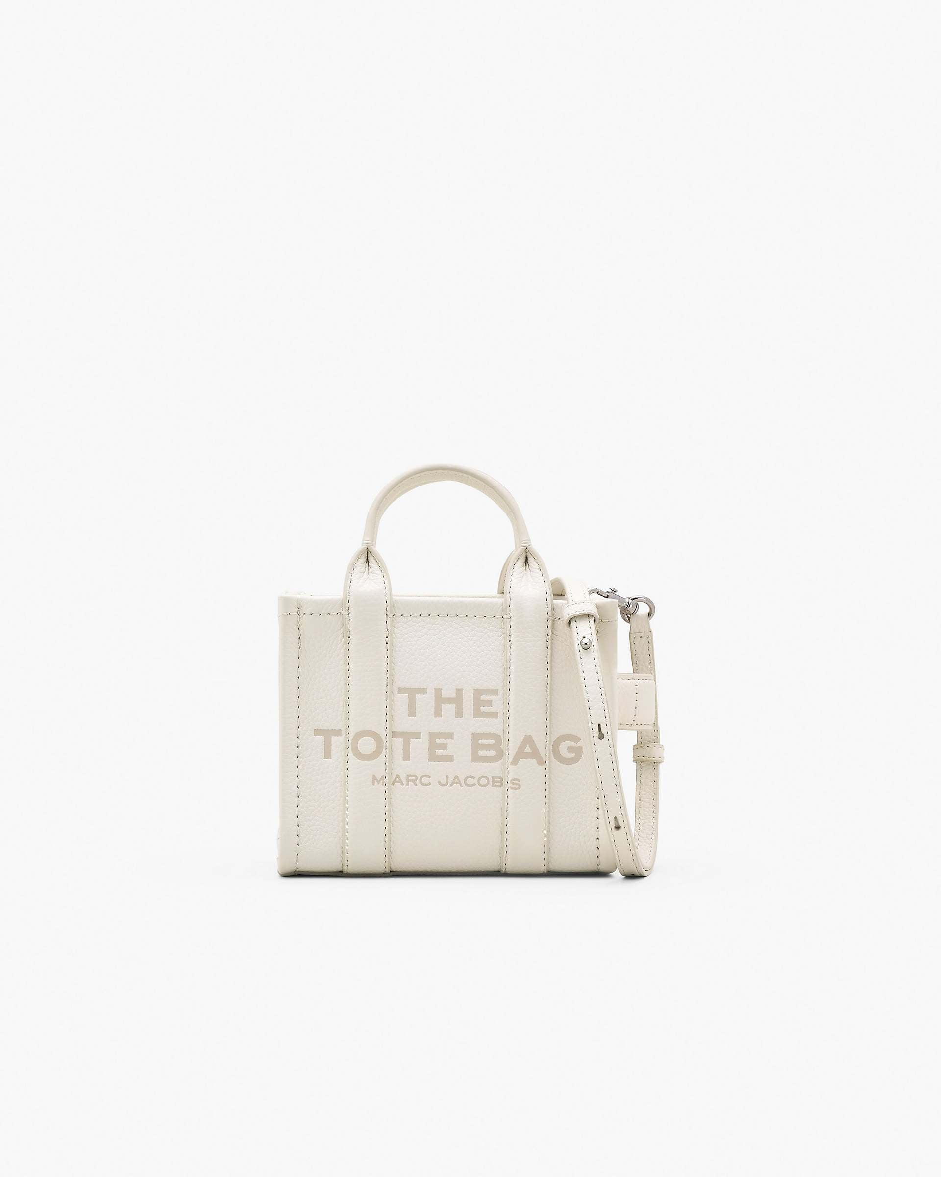 The Leather Crossbody Tote Bag - Cotton/Silver | Marc Jacobs discount