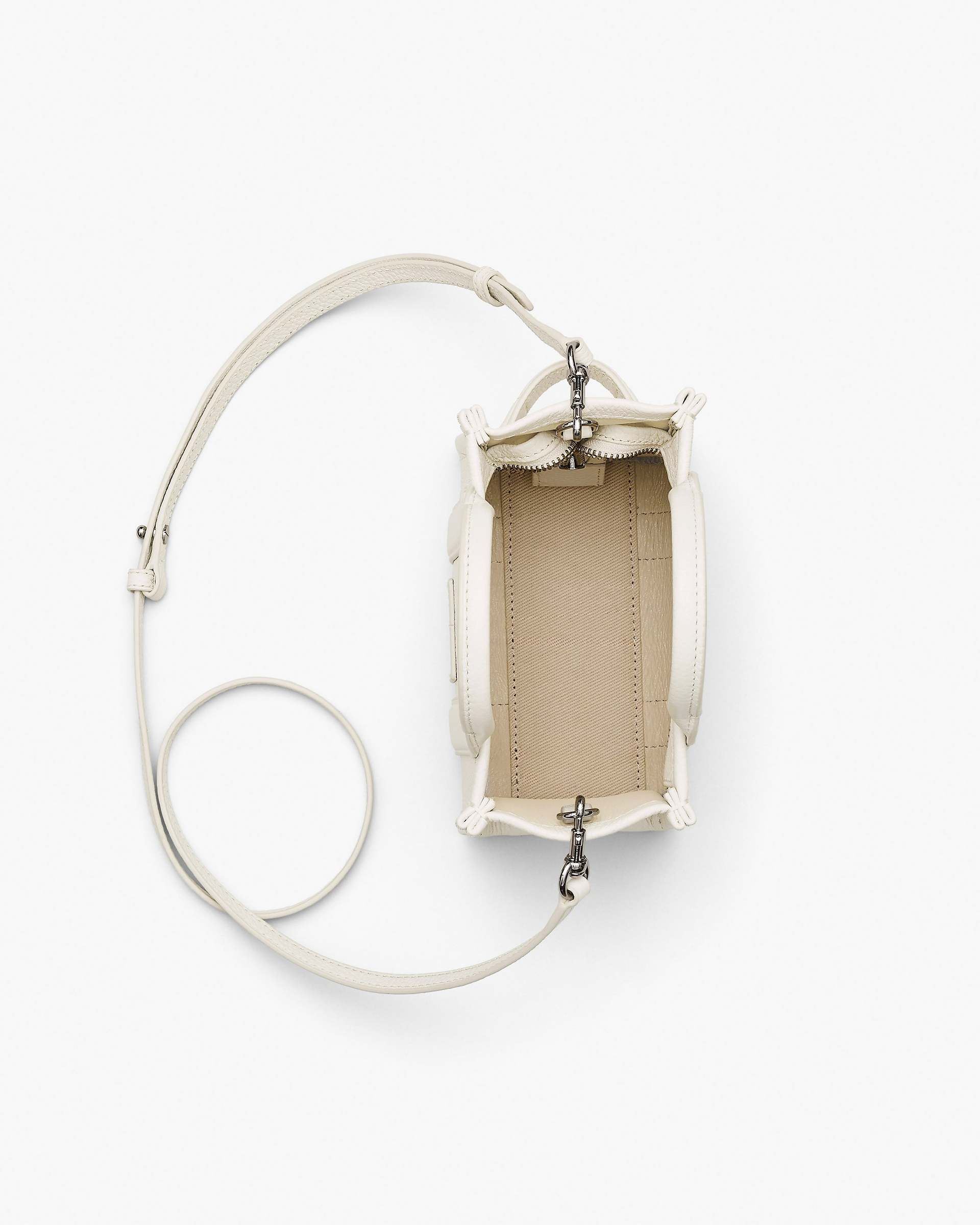 The Leather Crossbody Tote Bag - Cotton/Silver | Marc Jacobs discount