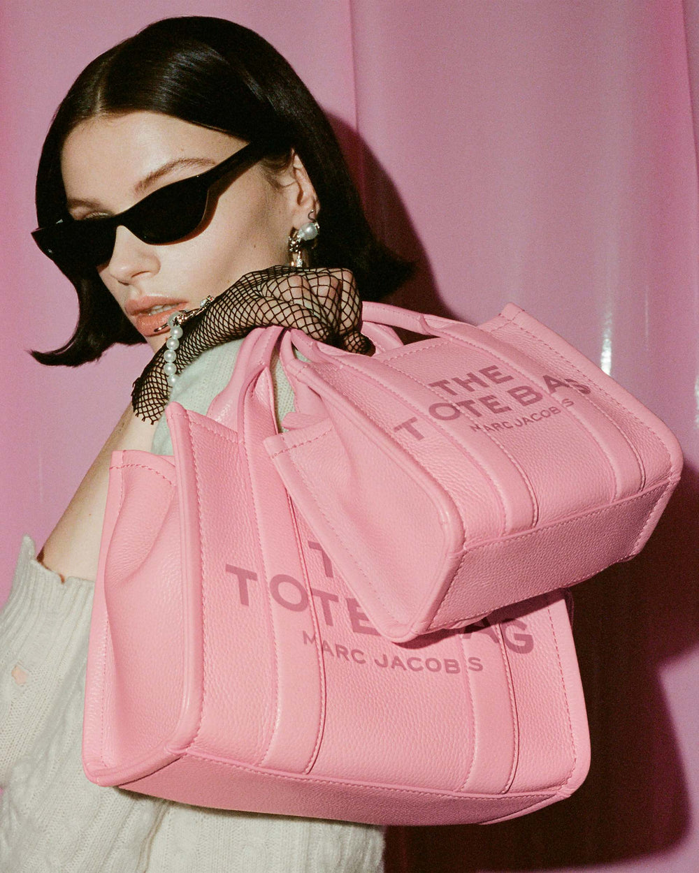 The Leather Crossbody Tote Bag - Ribbon Pink | Marc Jacobs sale