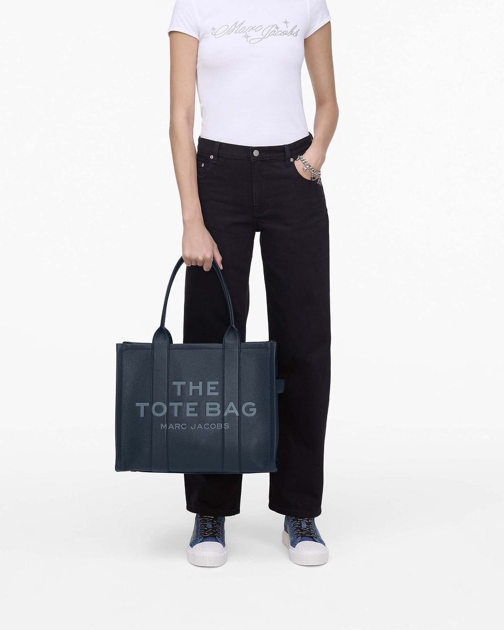 The Leather Large Tote Bag - Blue Sea | Marc Jacobs sale