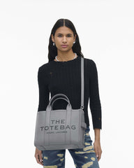 The Leather Medium Tote Bag - Wolf Grey | Marc Jacobs on sale