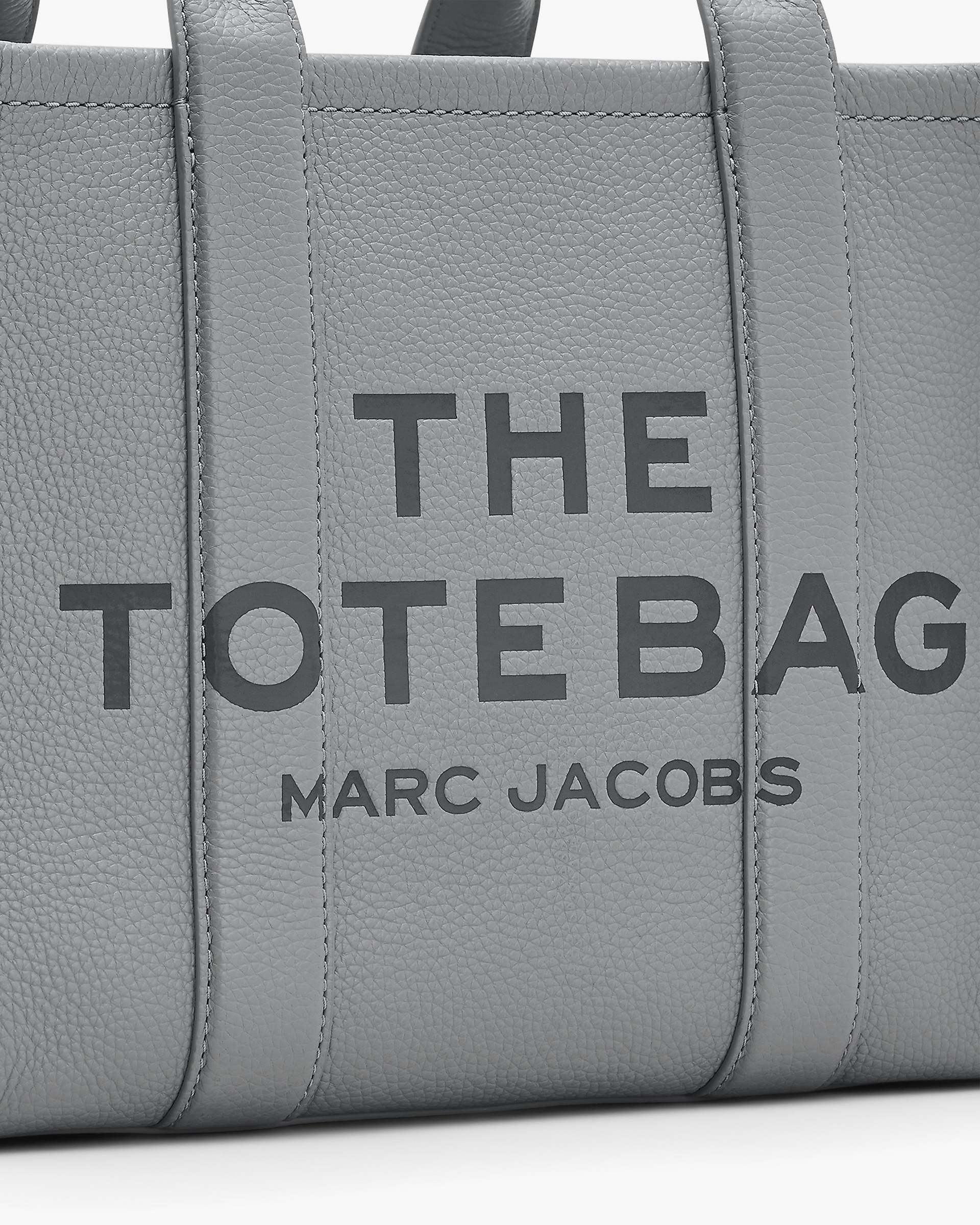 The Leather Medium Tote Bag - Wolf Grey | Marc Jacobs on sale