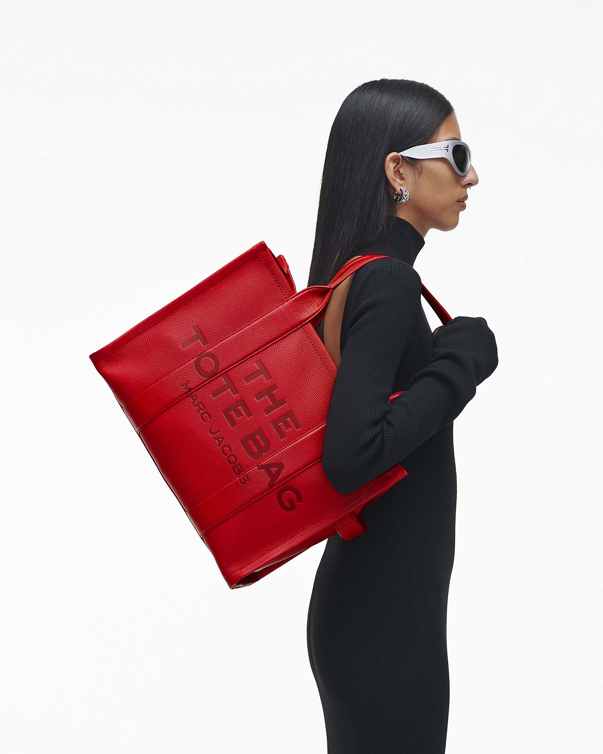 The Leather Large Tote Bag - True Red | Marc Jacobs sale