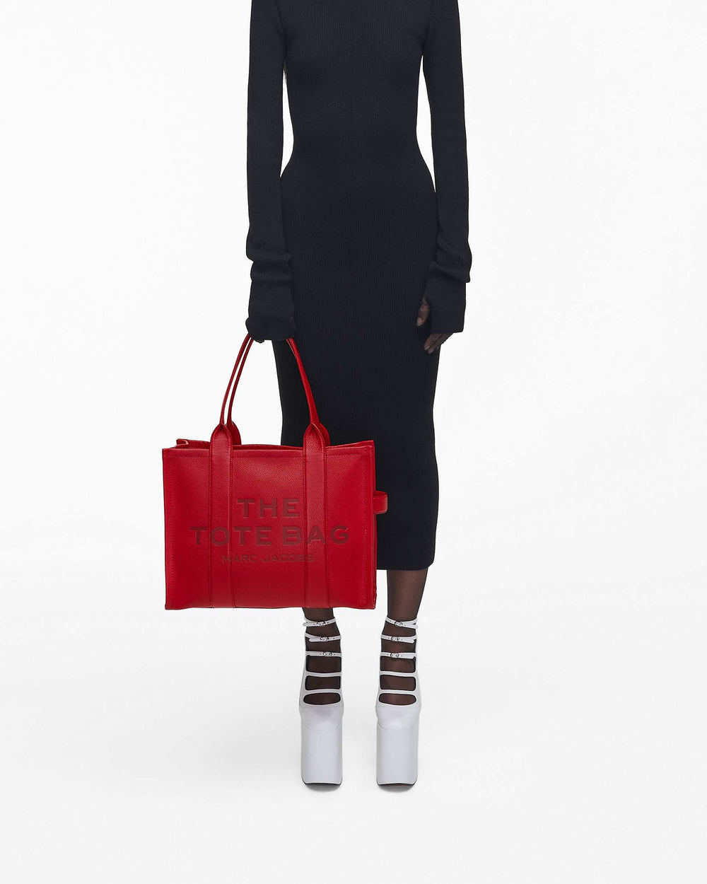 The Leather Large Tote Bag - True Red | Marc Jacobs sale