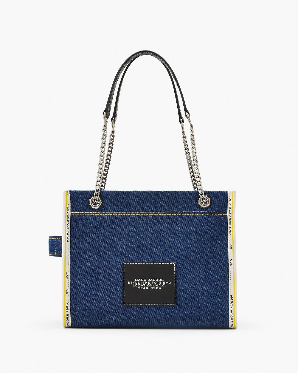 The Denim Chain Medium Tote Bag - Dark Wash | Marc Jacobs online