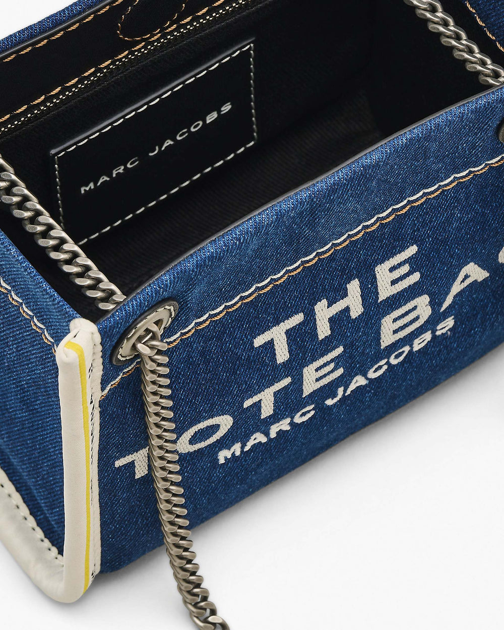 The Denim Chain Crossbody Tote Bag - Dark Wash | Marc Jacobs online