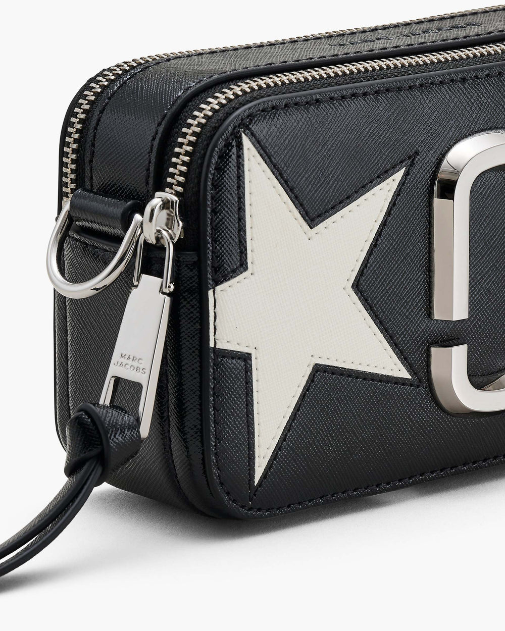 The Star Patchwork Leather Snapshot - Black/White | Marc Jacobs sale