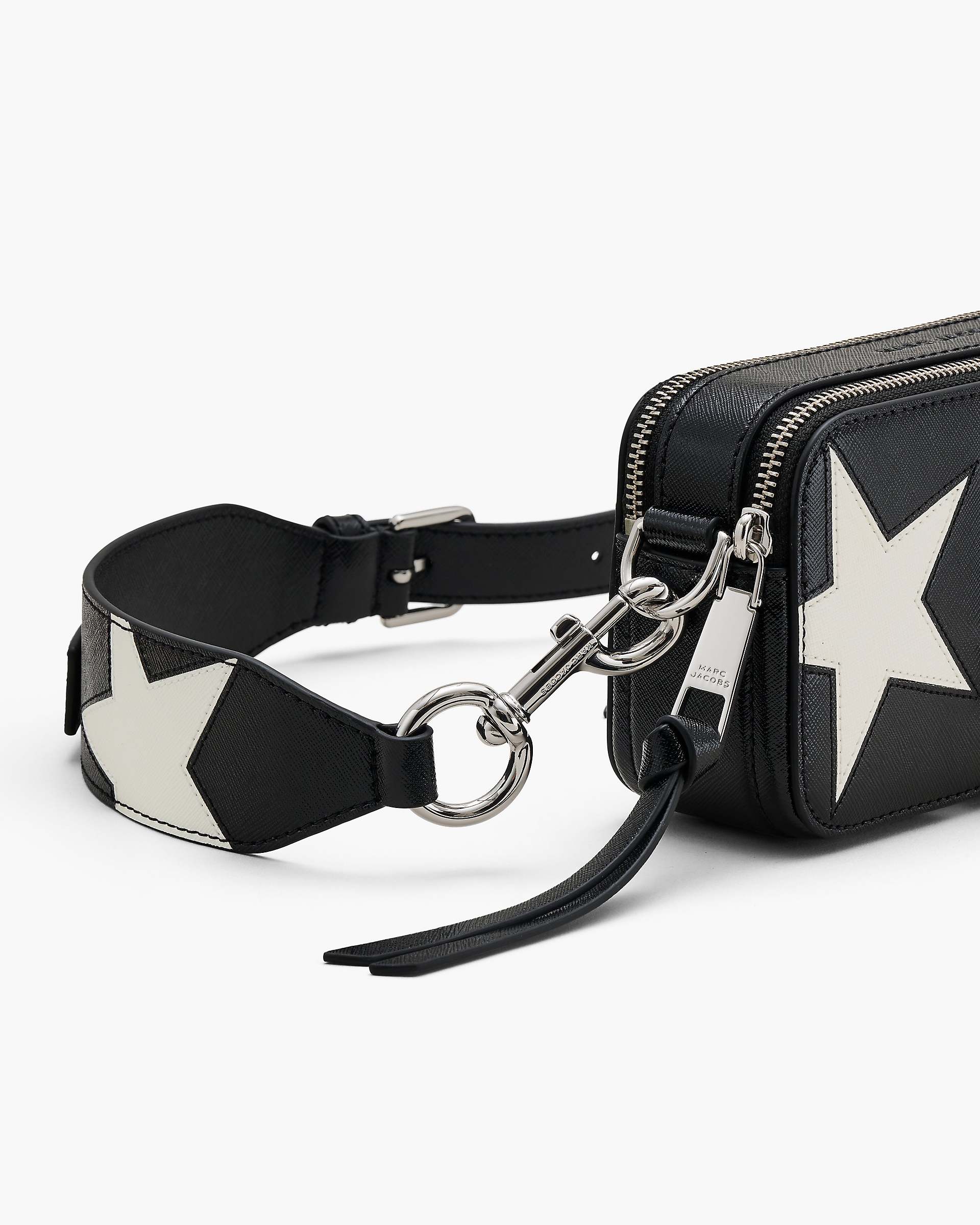The Star Patchwork Leather Snapshot - Black/White | Marc Jacobs sale
