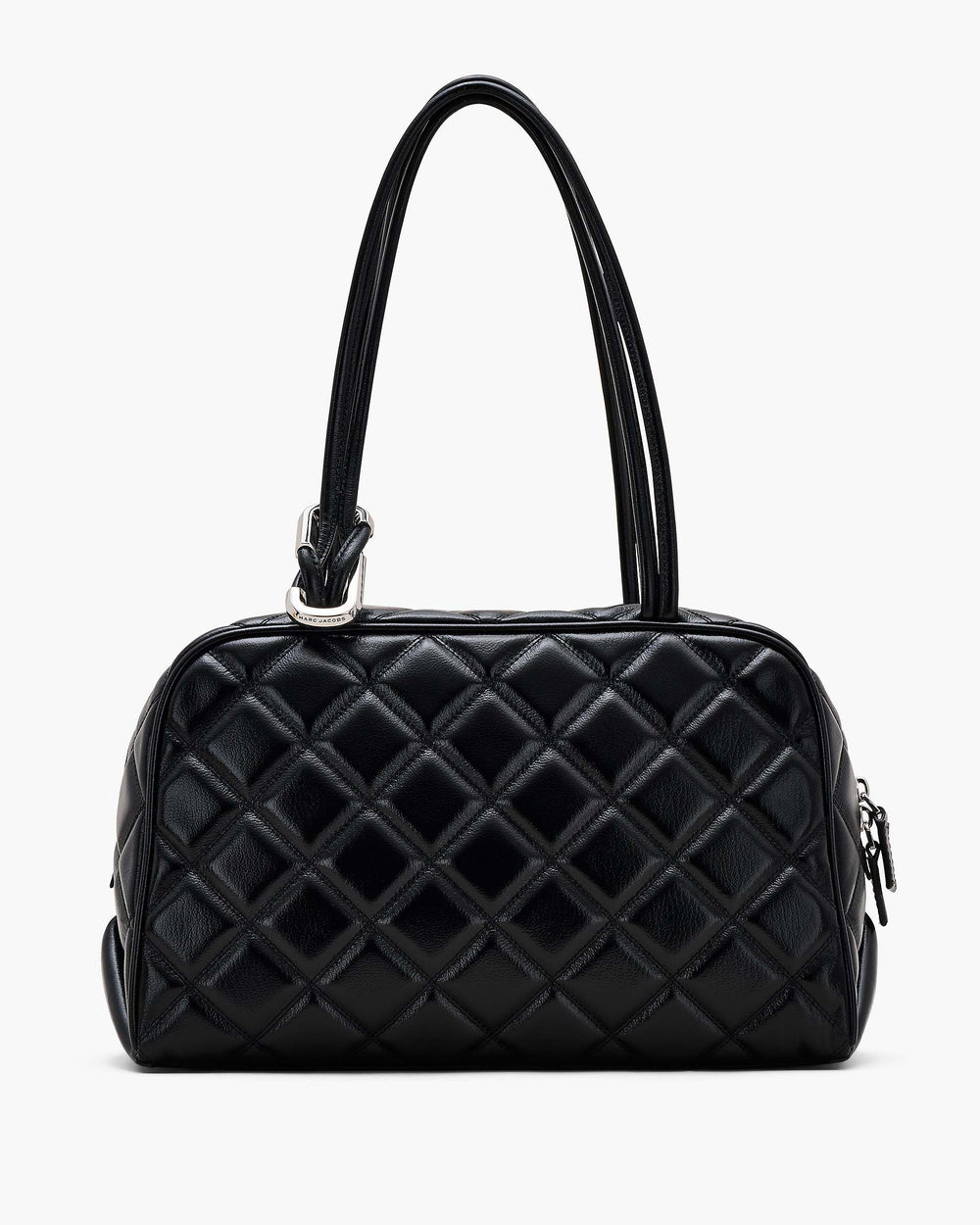 The Quilted Leather Dual Satchel - Black | Marc Jacobs online