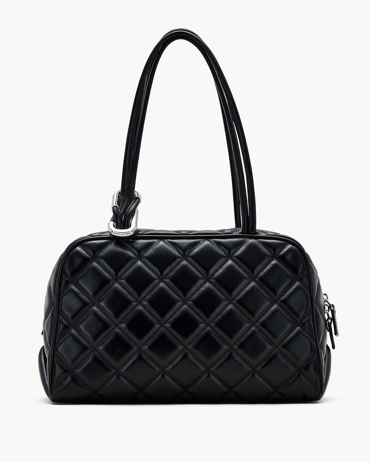 The Quilted Leather Dual Satchel - Black | Marc Jacobs online