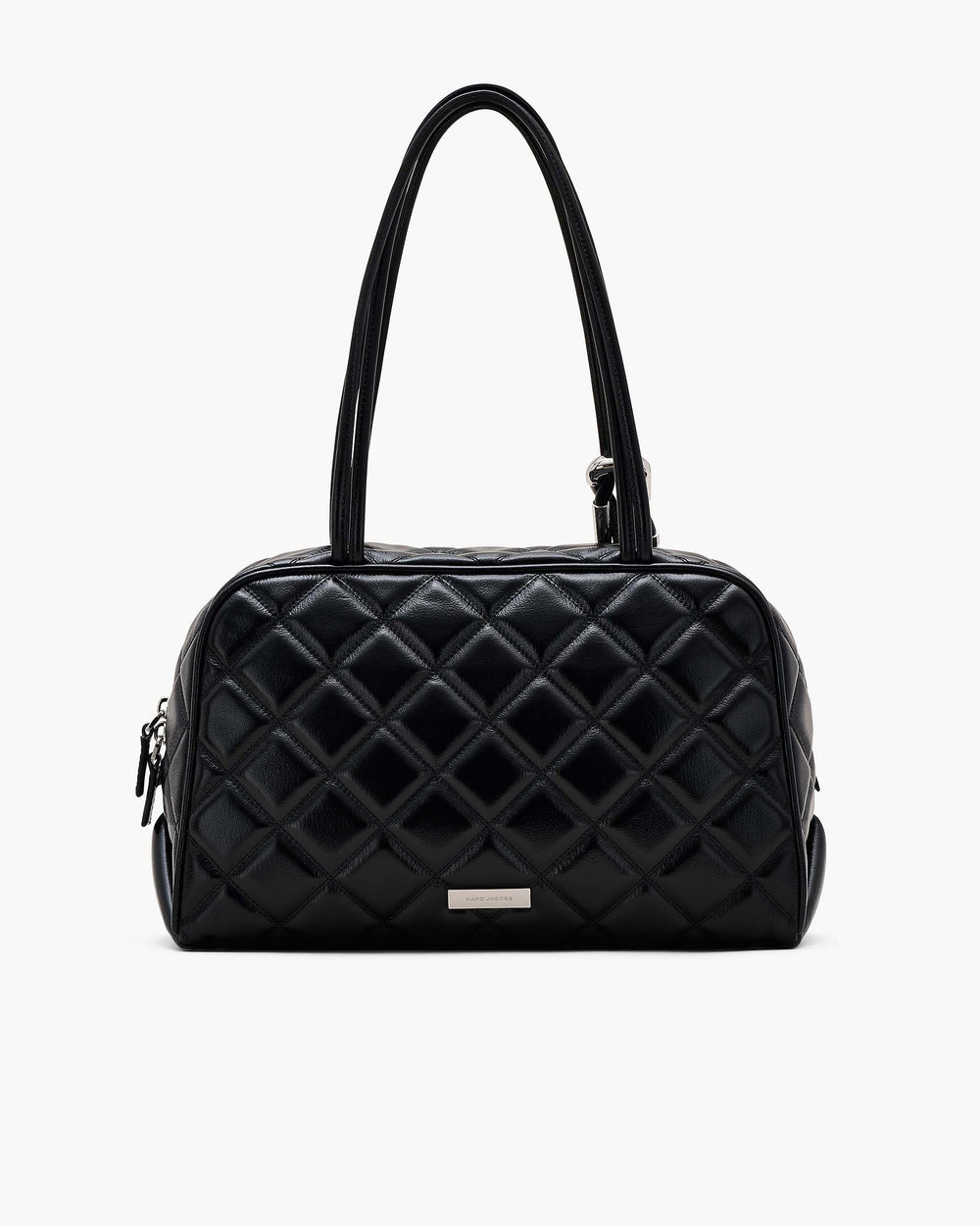 The Quilted Leather Dual Satchel - Black | Marc Jacobs online