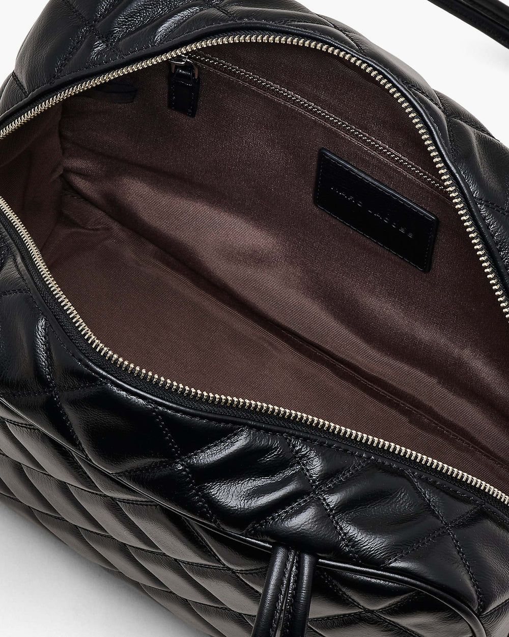 The Quilted Leather Dual Satchel - Black | Marc Jacobs online