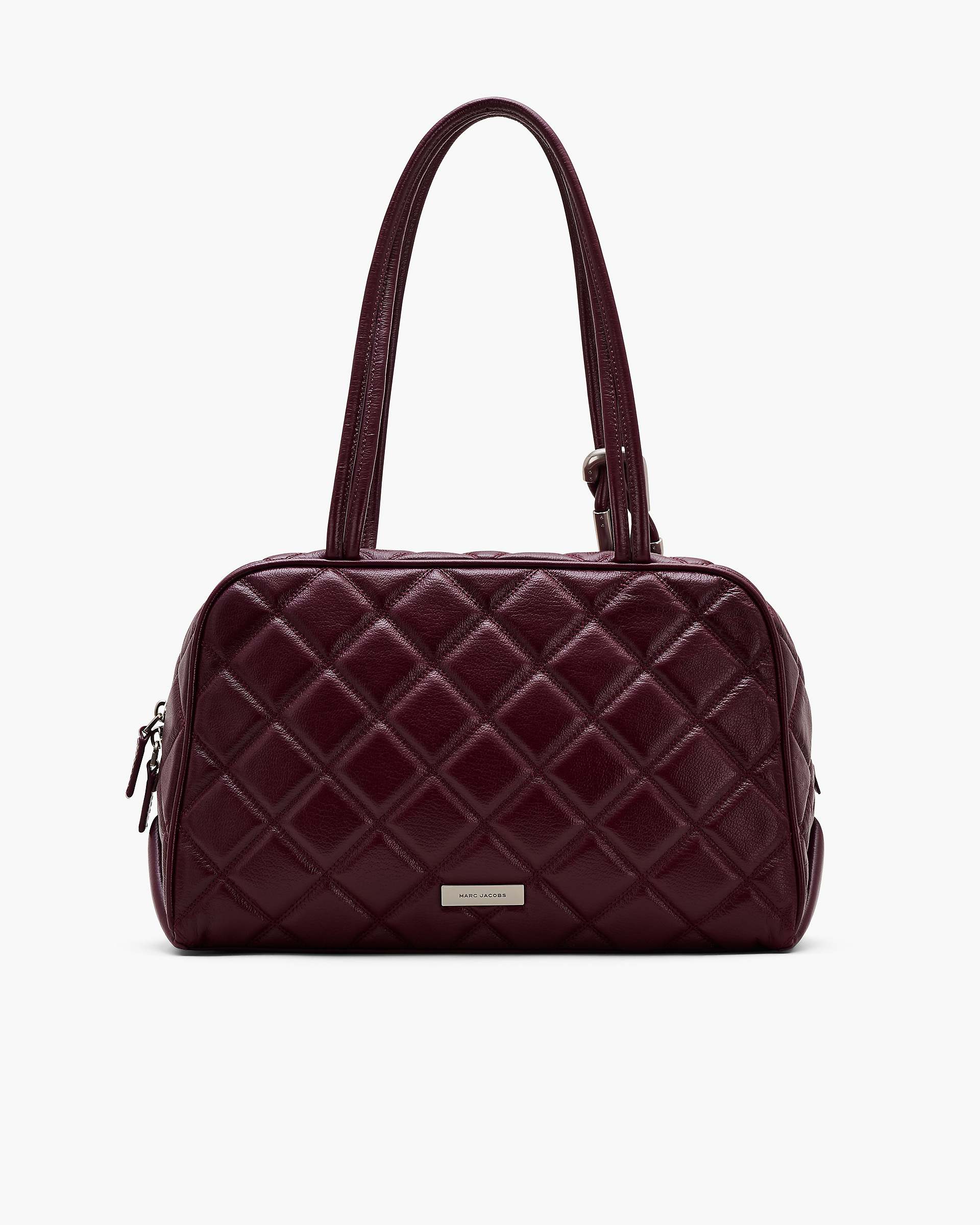 The Quilted Leather Dual Satchel - Dark Plum | Marc Jacobs sale