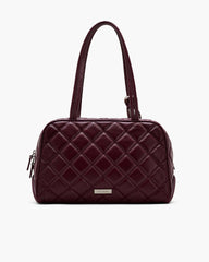The Quilted Leather Dual Satchel - Dark Plum | Marc Jacobs sale