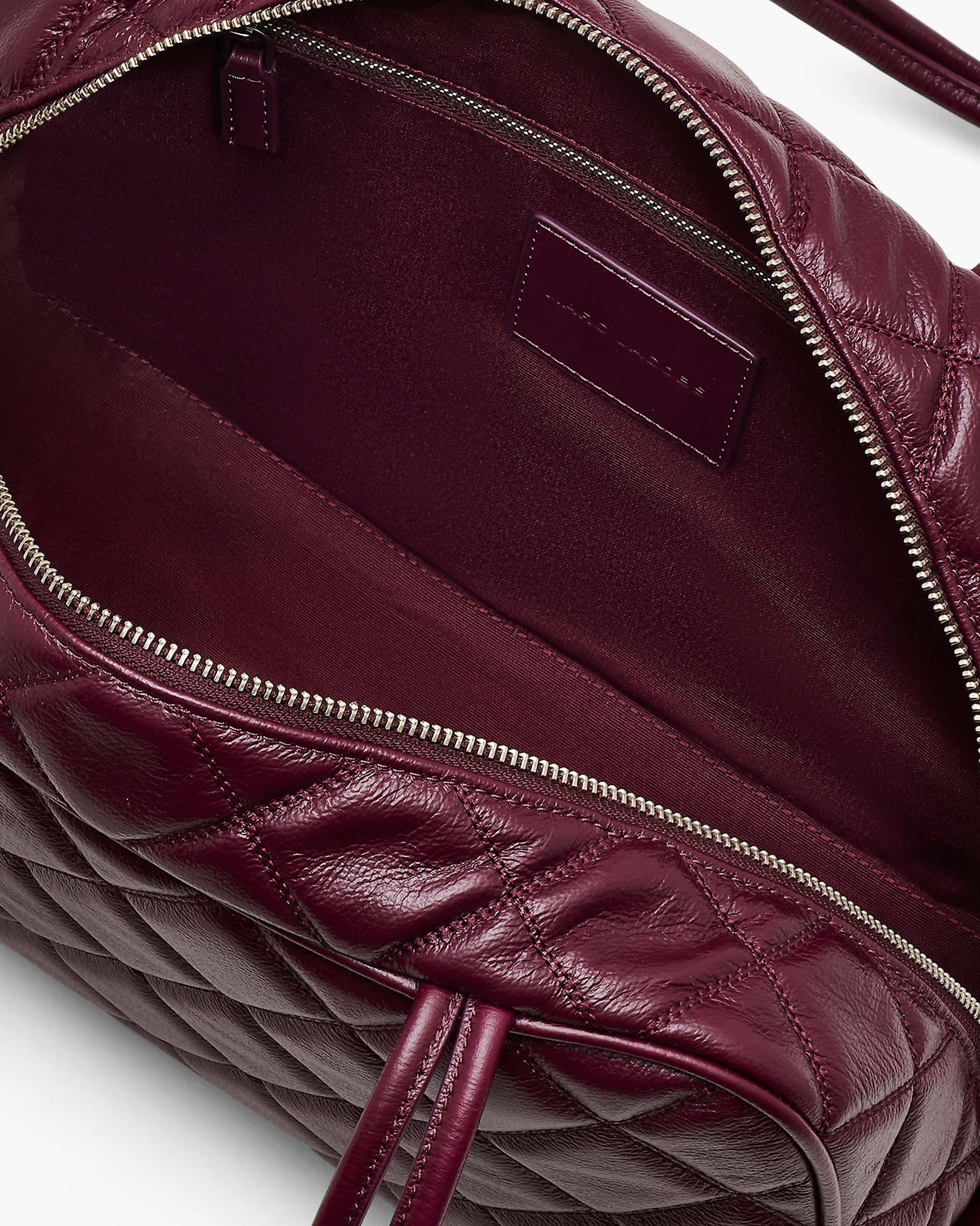 The Quilted Leather Dual Satchel - Dark Plum | Marc Jacobs sale