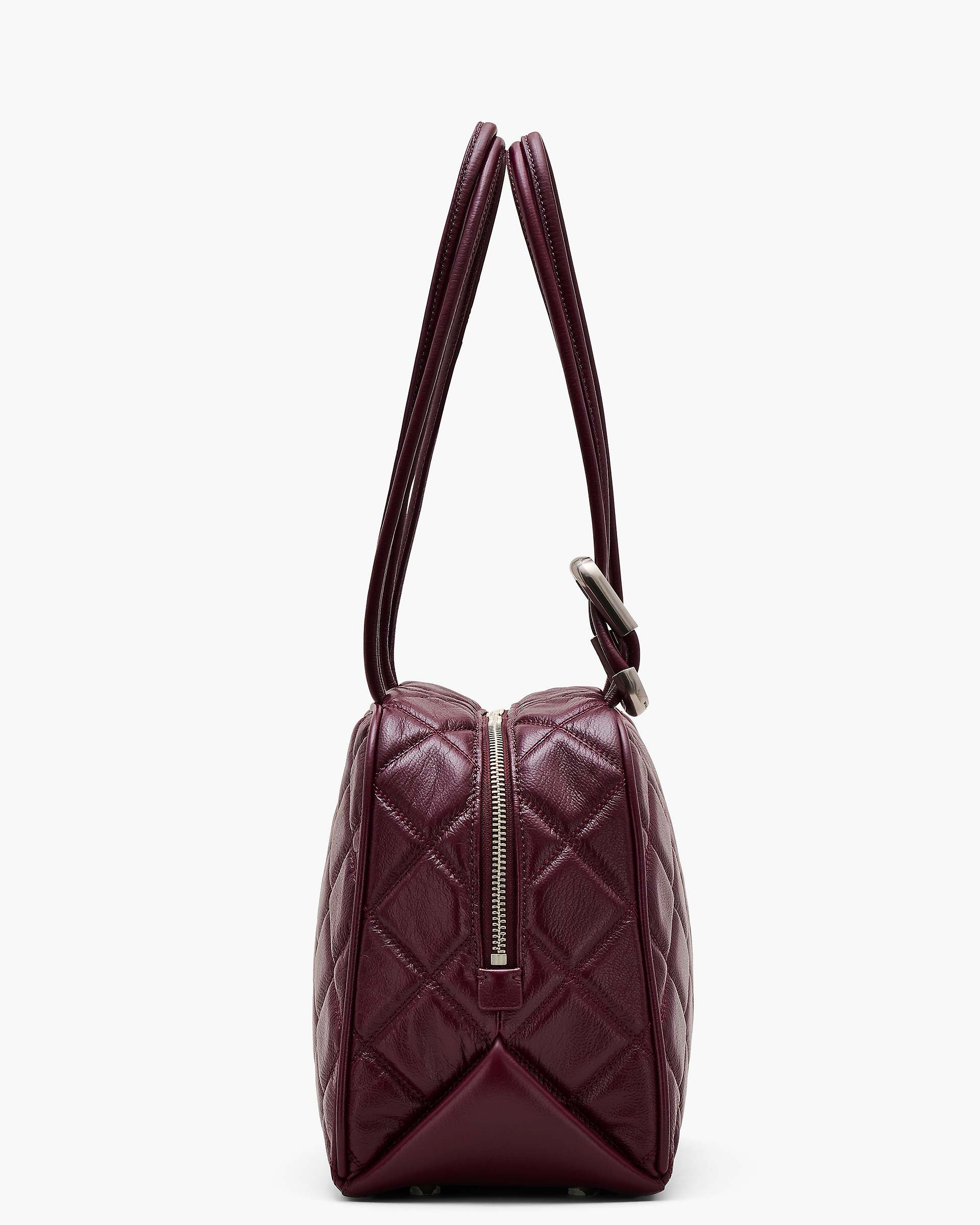 The Quilted Leather Dual Satchel - Dark Plum | Marc Jacobs sale