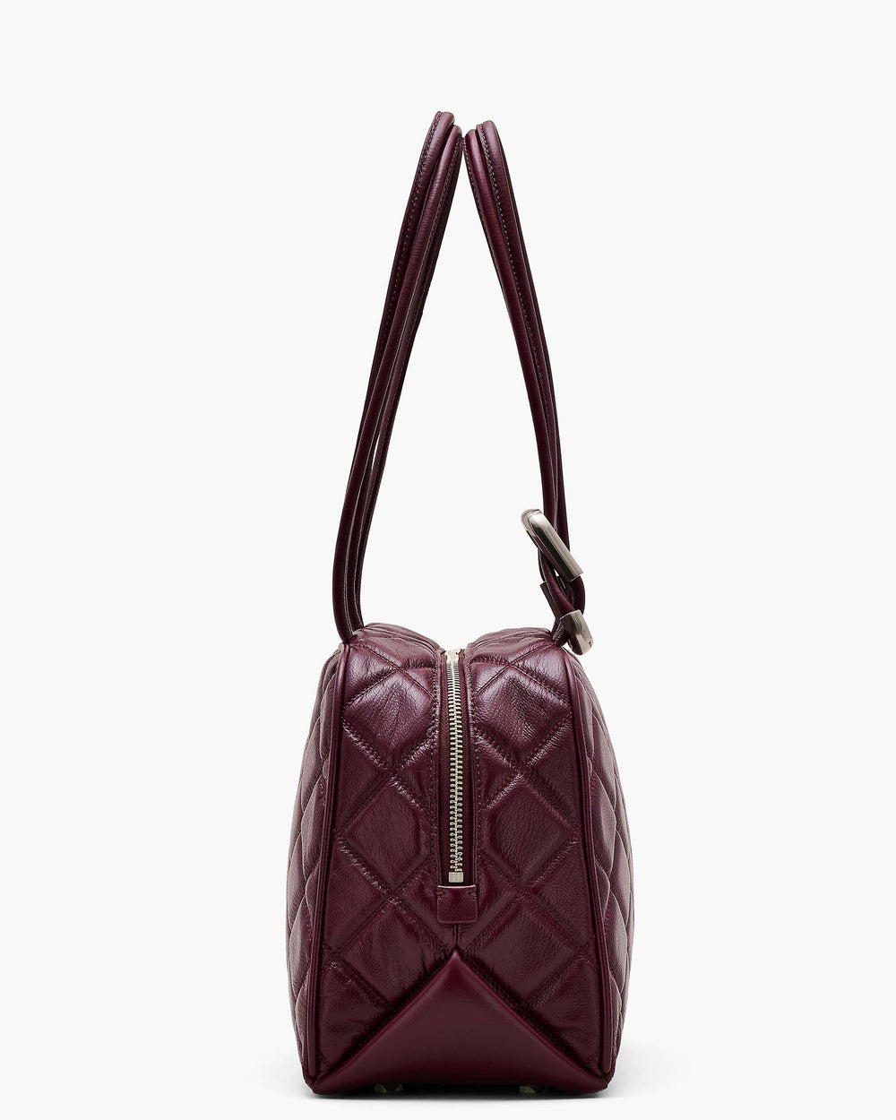 The Quilted Leather Dual Satchel - Dark Plum | Marc Jacobs sale