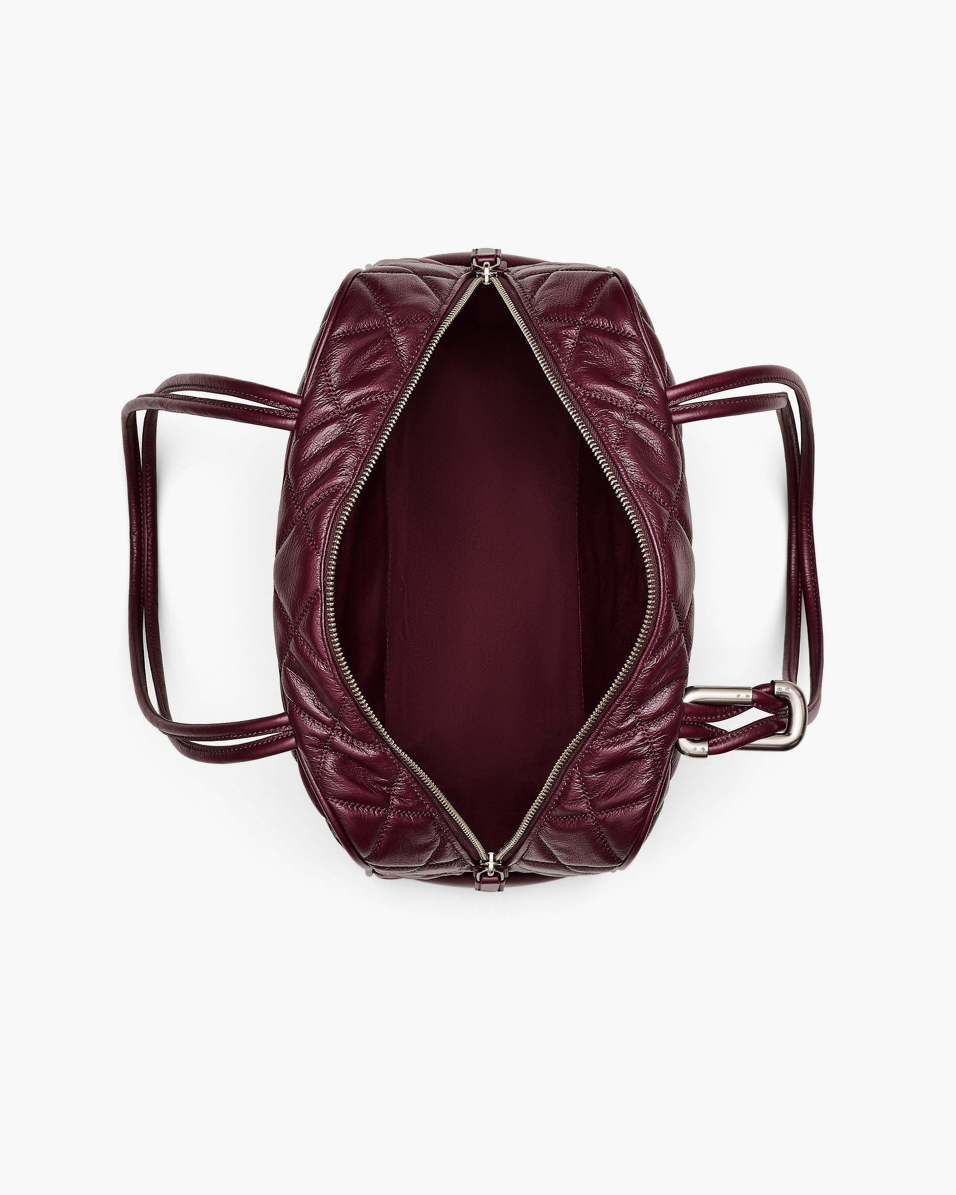The Quilted Leather Dual Satchel - Dark Plum | Marc Jacobs sale